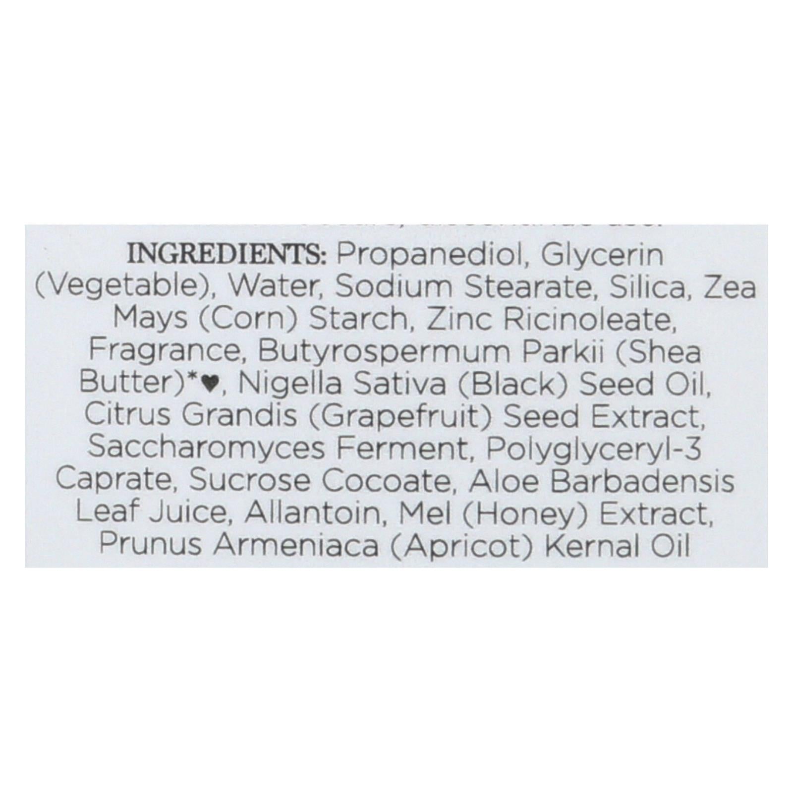 Nubian Heritage Deodorant - All Natural - 24 Hour - Honey and Black Seed - 2.25 oz - 1 each