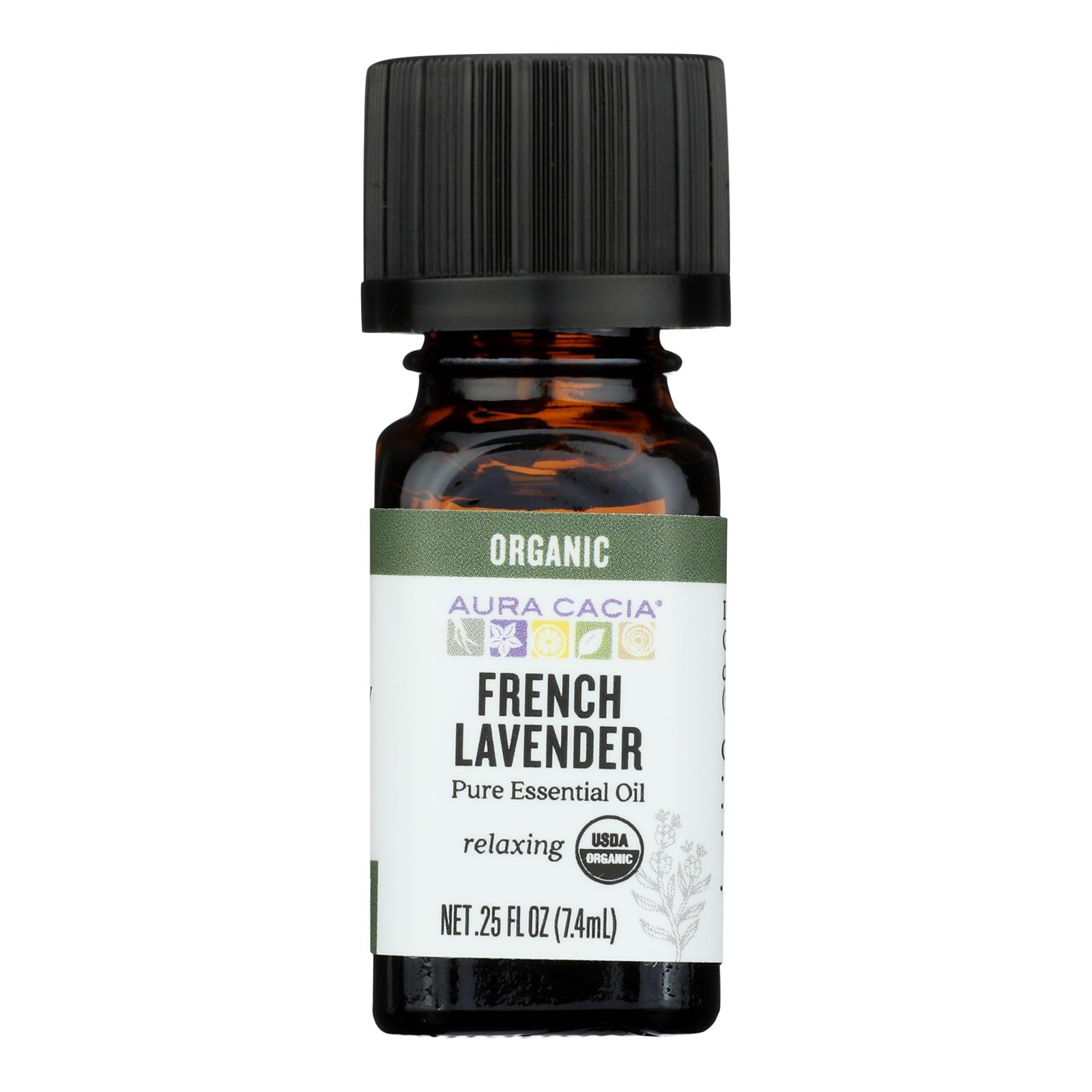 Aura Cacia - Essential Oil - French Lavender - Case of 1 - .25 fl oz.