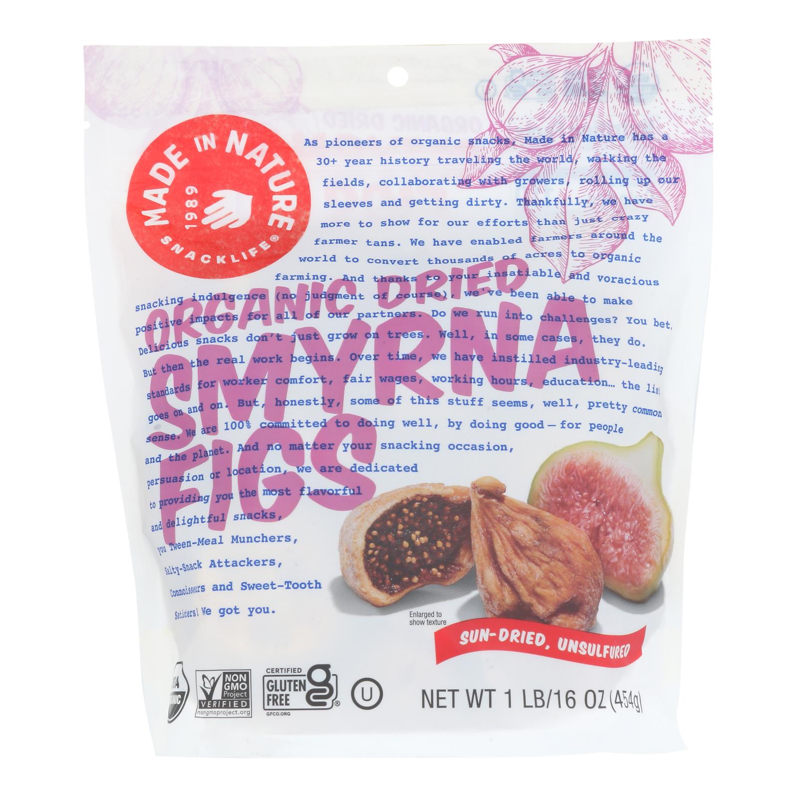 Made In Nature - Smyrna Figs Dried - Case of 6-16 OZ