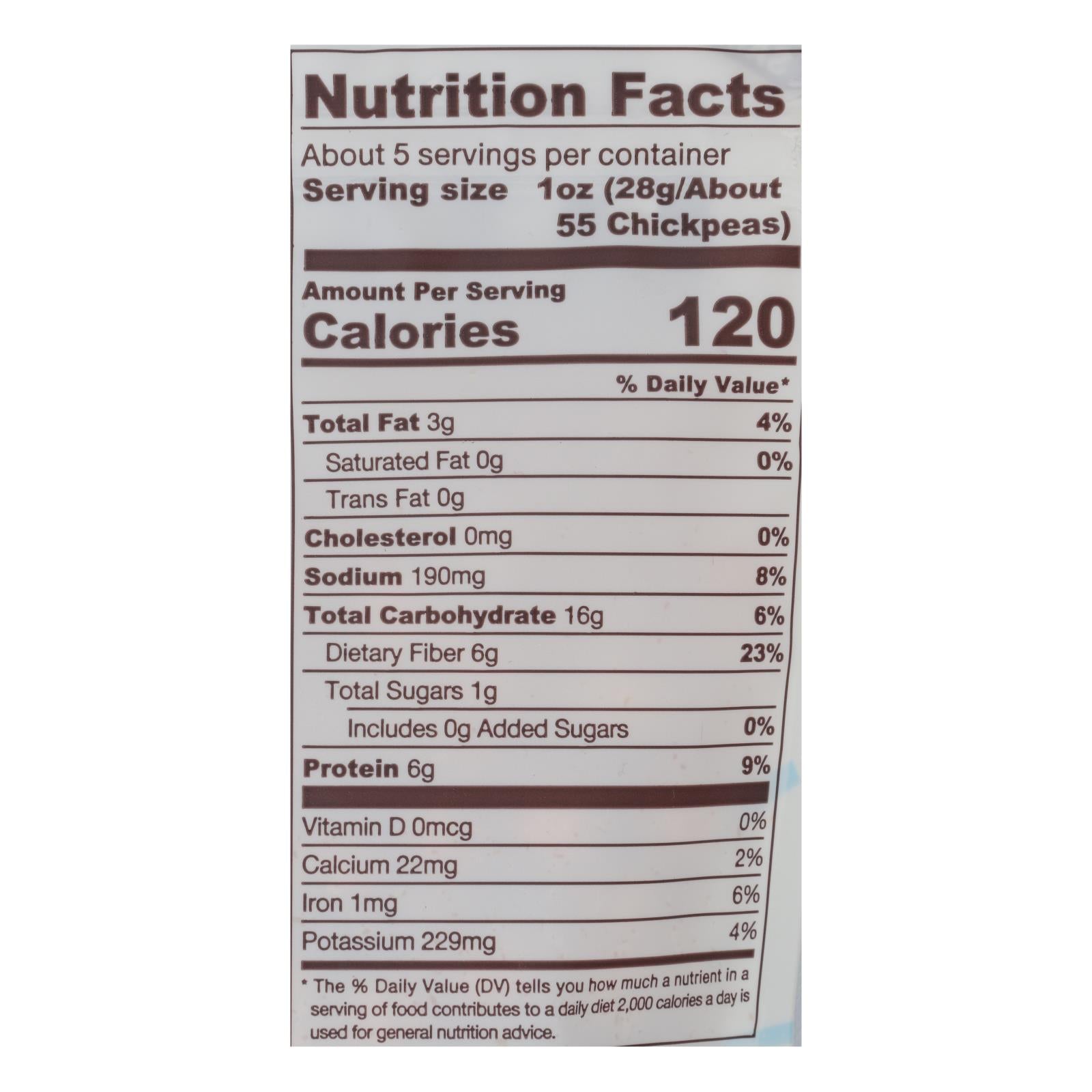 Biena Chickpea Snacks - Sea Salt - Case of 8 - 5 oz.