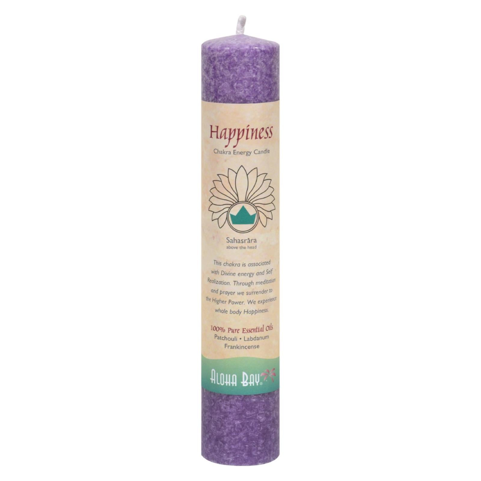 Aloha Bay Sahasrara Chakra Energy Candle - 8 Inch - 100% Pure Essential Oils for Divine Energy