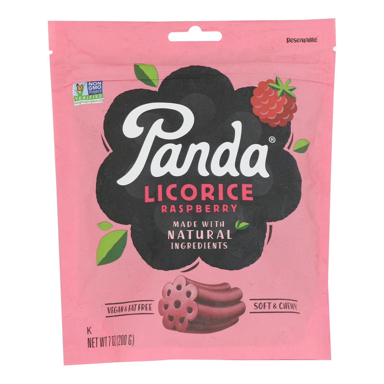 Panda Licorice - Licorice Raspberry Chews - Case of 8-7 OZ