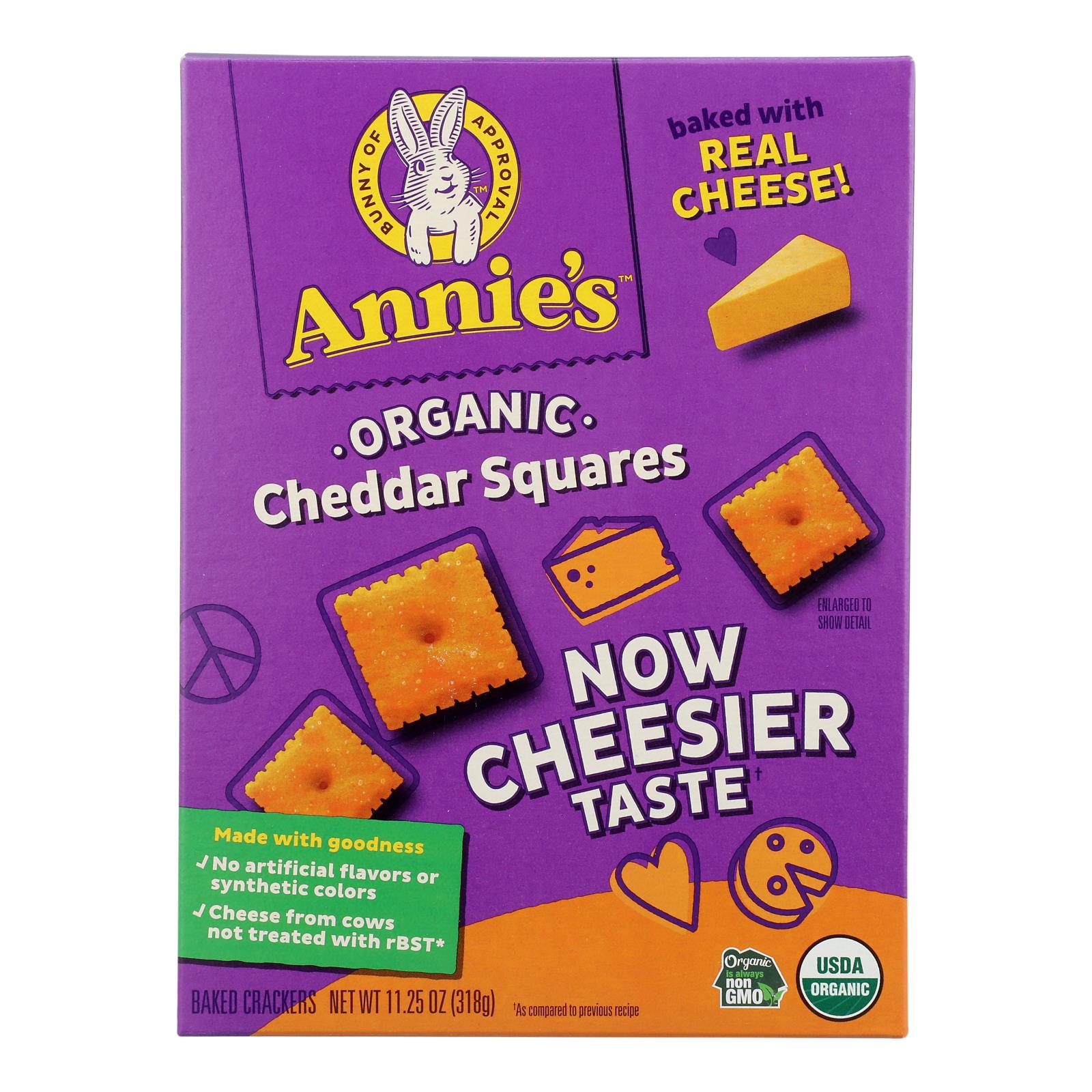 Annie'S Homegrown Cheddar Squares Cheddar Squares - Case Of 6 - 11.25 Oz