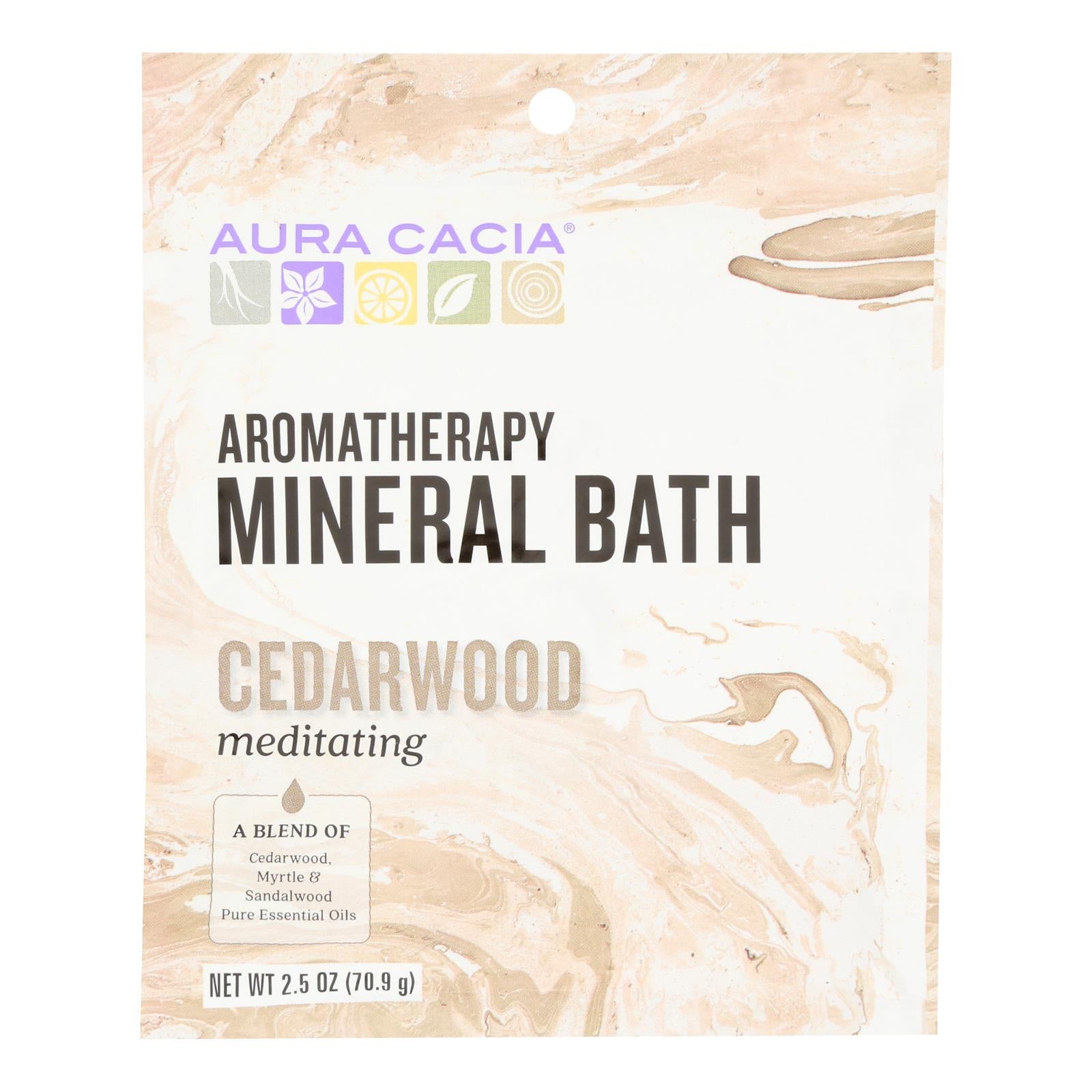 Aura Cacia - Aromatherapy Mineral Bath Meditation - 2.5 oz - Case of 6