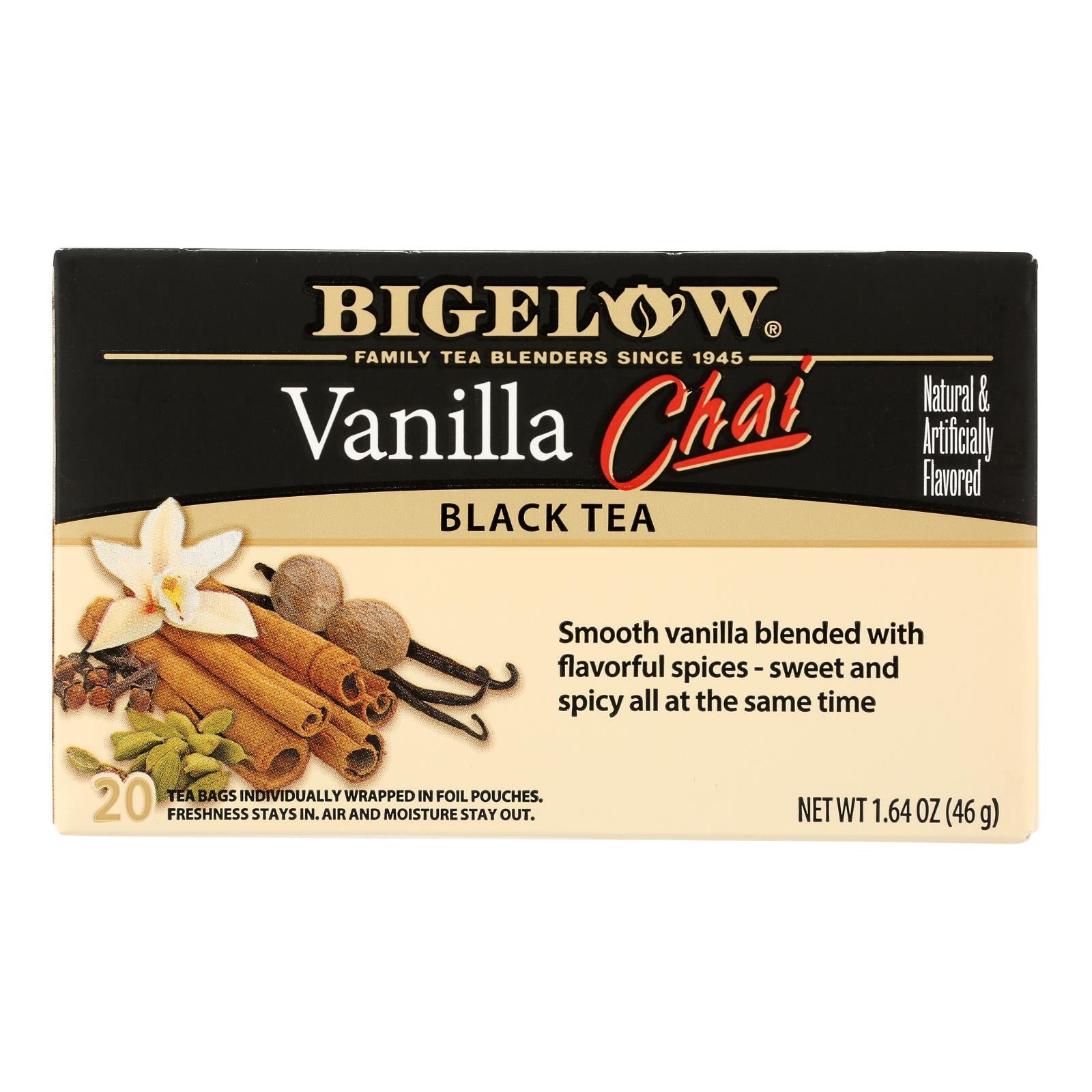 Bigelow Tea Tea - Chai Vanilla - Case of 6 - 20 BAG