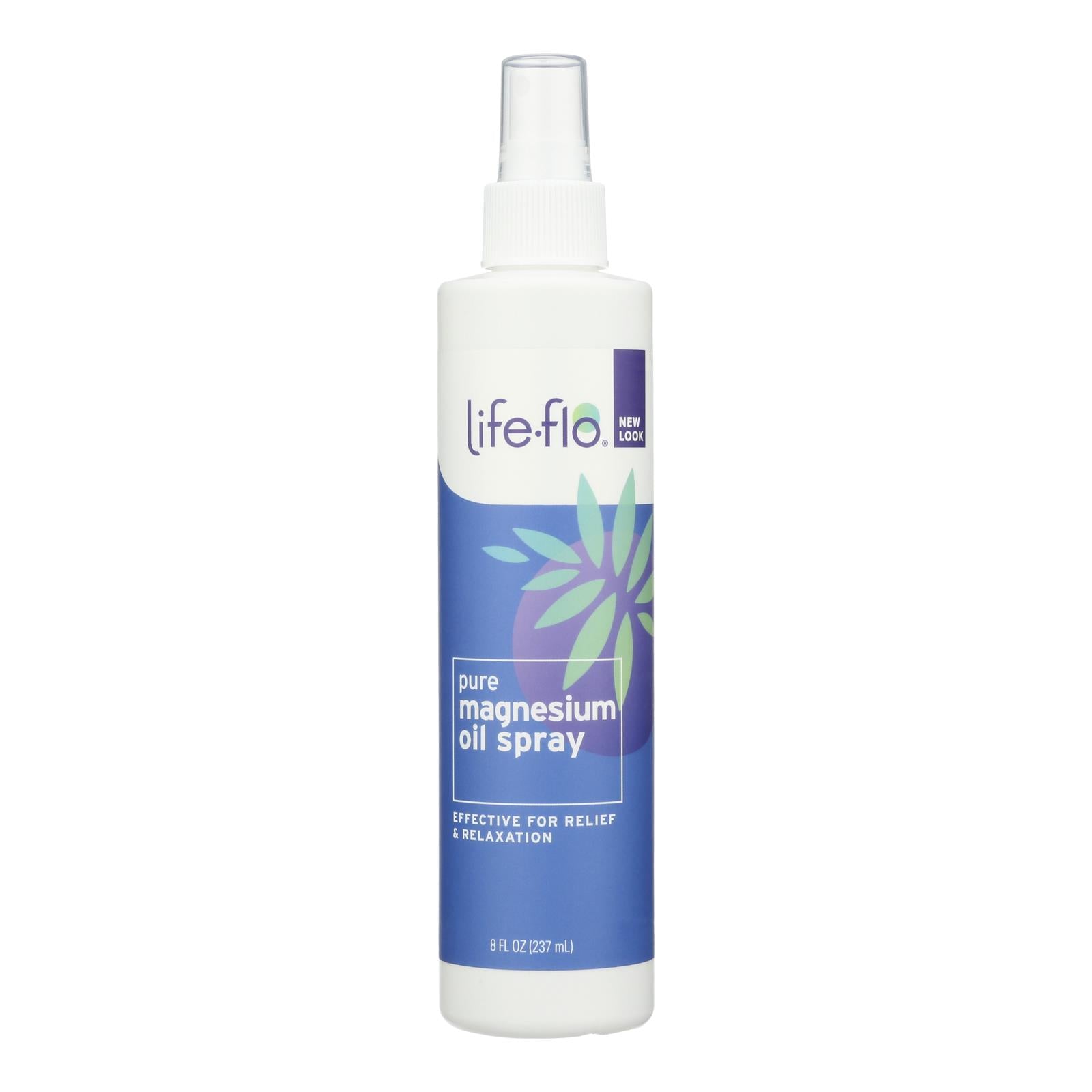 Life-Flo Pure Magnesium Oil - 8 Oz Natural Magnesium Chloride Spray for Daily Use & Skincare