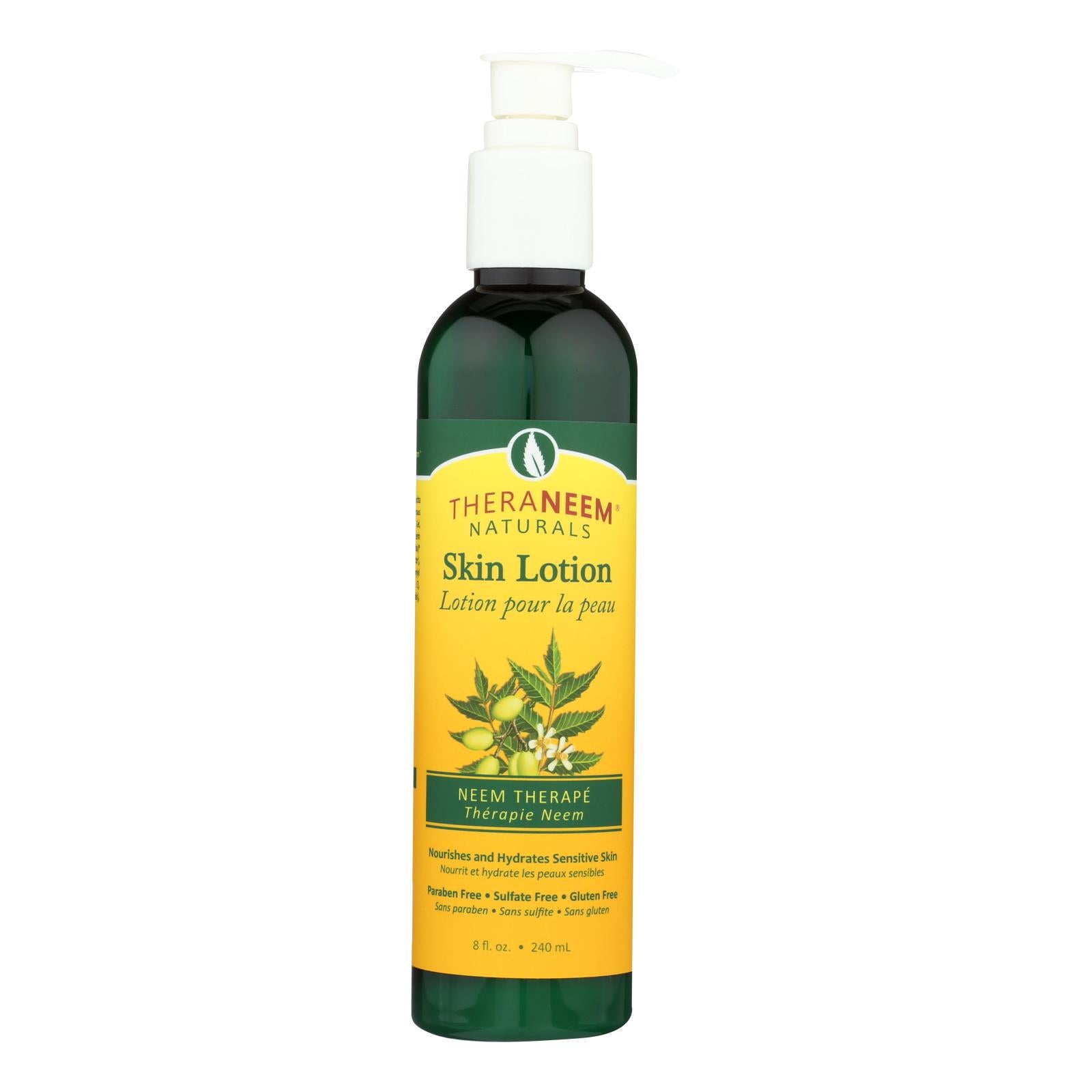 Theraneem Leaf And Oil Lotion - 8 Fl Oz - Vegan, Gluten-Free, Moisturizing Formula with Organic Ingredients