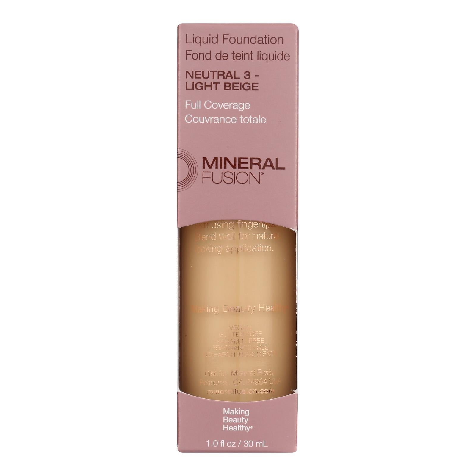 Mineral Fusion - Mkup Liquid Foundtn Ntral 3 - 1 Each-1 FZ