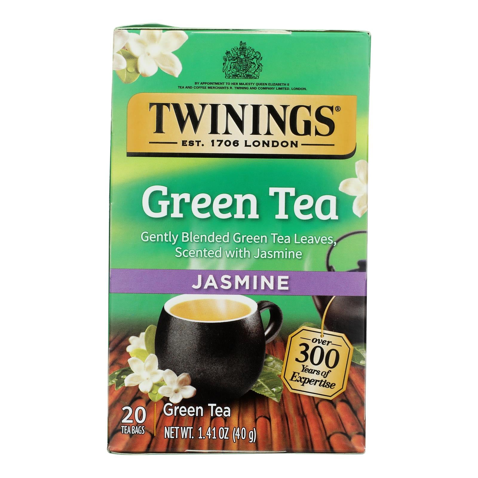 Twinings Tea Green Tea - Jasmine - Case of 6 - 20 Bags
