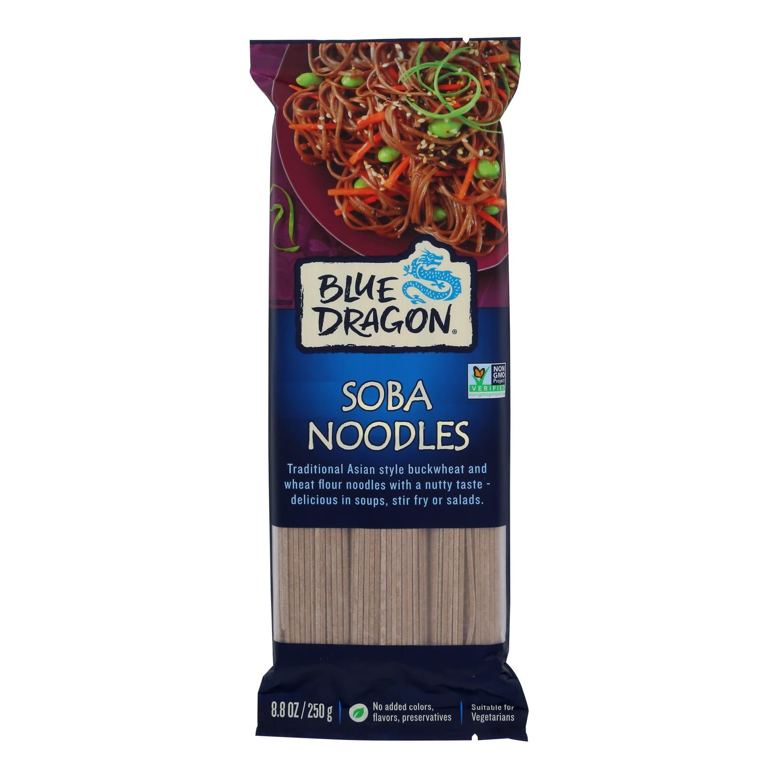 Blue Dragon Curly Soba Noodles - Non-GMO, Vegetarian, 10 Pack - 8.8 OZ Each, Perfect for Stir Fry and Soups