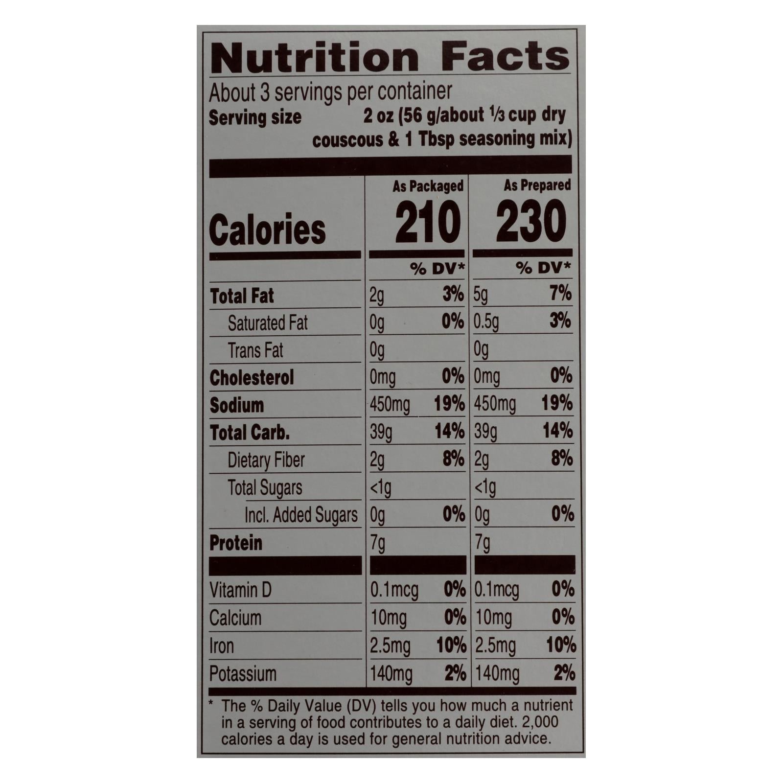 Near East Couscous Mix - Toasted Pine Nut - Case of 12 - 5.6 oz.