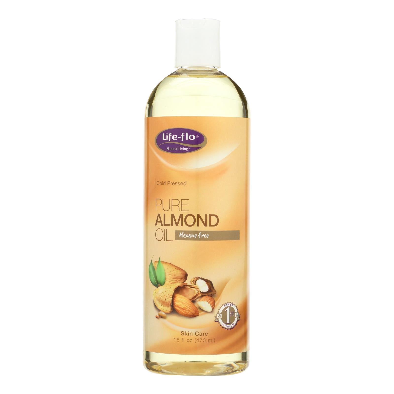 Life-Flo Pure Almond Oil, 16 Fl Oz – Natural Moisturizer for Skin & Hair Care