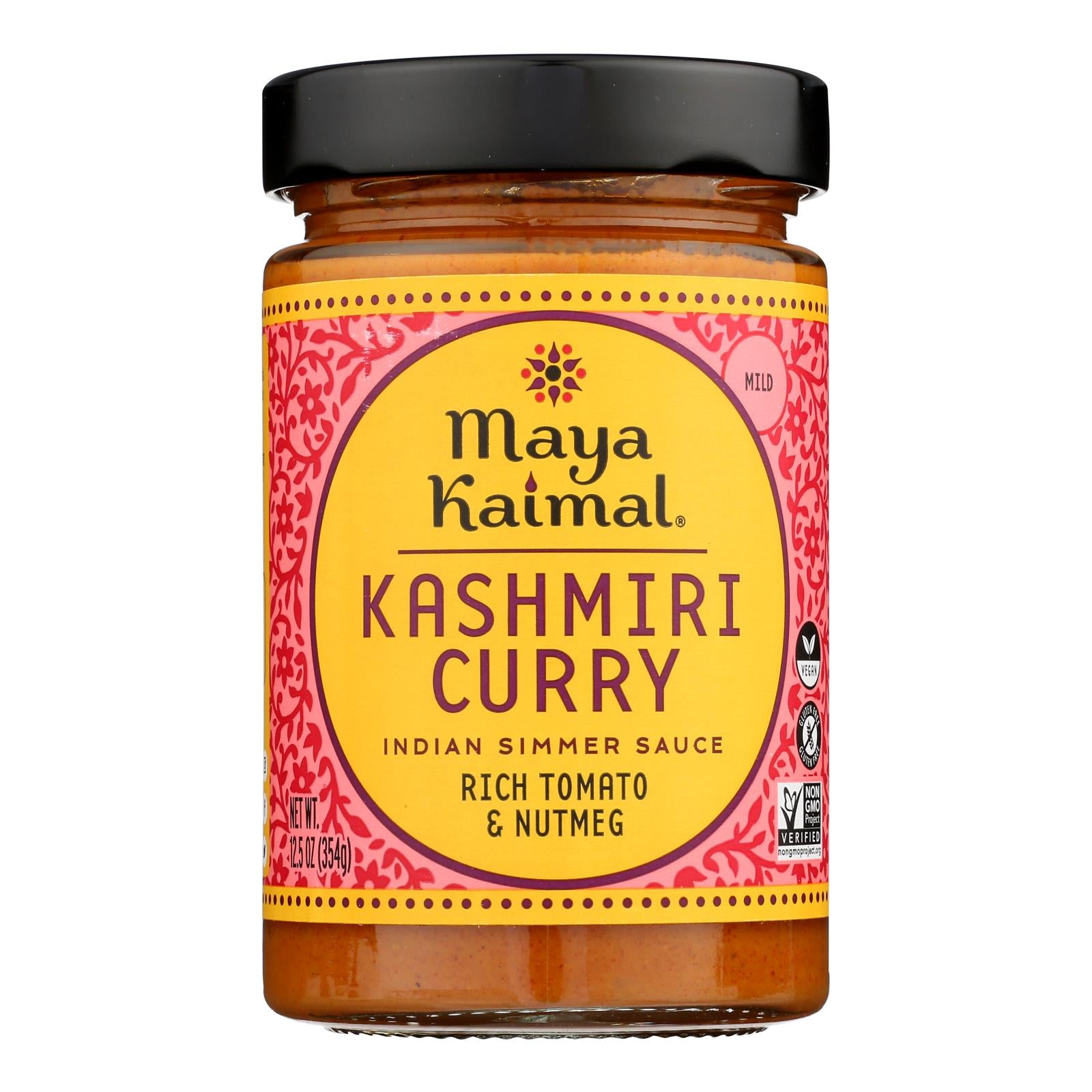 Maya Kaimal Indian Simmer Sauce Kashmiri Curry - Case of 6 - 12.5 oz.