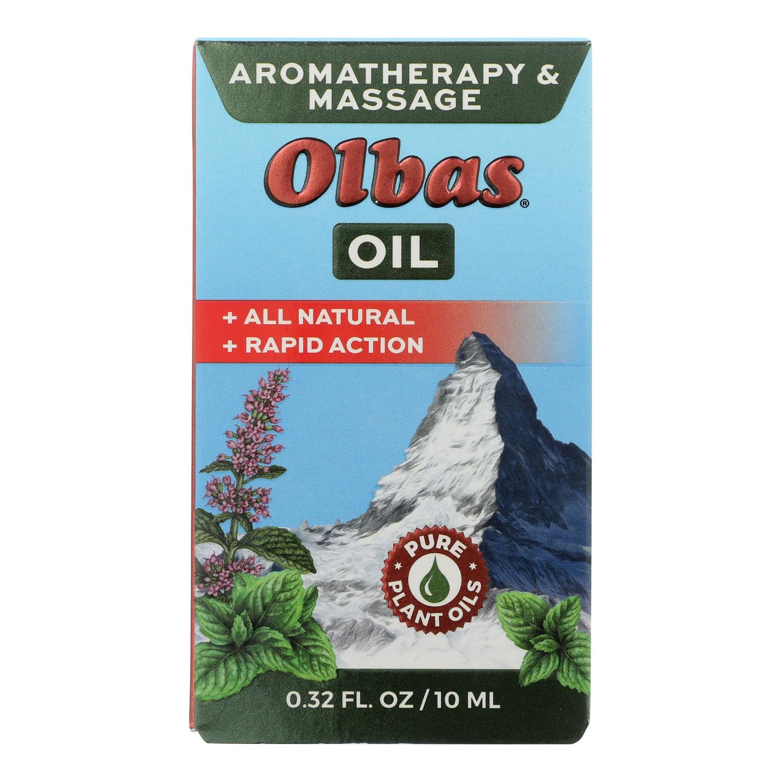 Olbas Oil - 0.32 Fl Oz Aromatherapy Inhalant & Massage Oil with Peppermint, Eucalyptus & Wintergreen