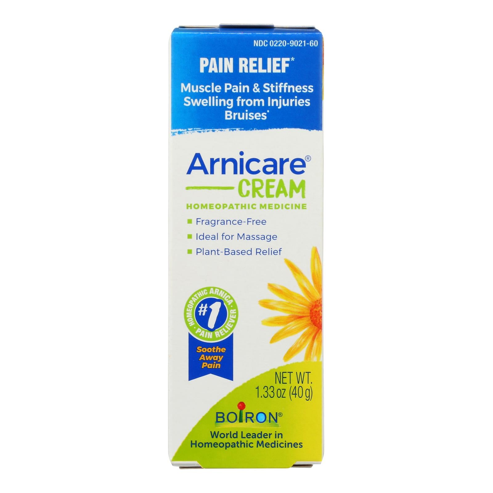Boiron Arnicare Cream 1.33 oz - Natural Pain Relief with Homeopathic Ingredients
