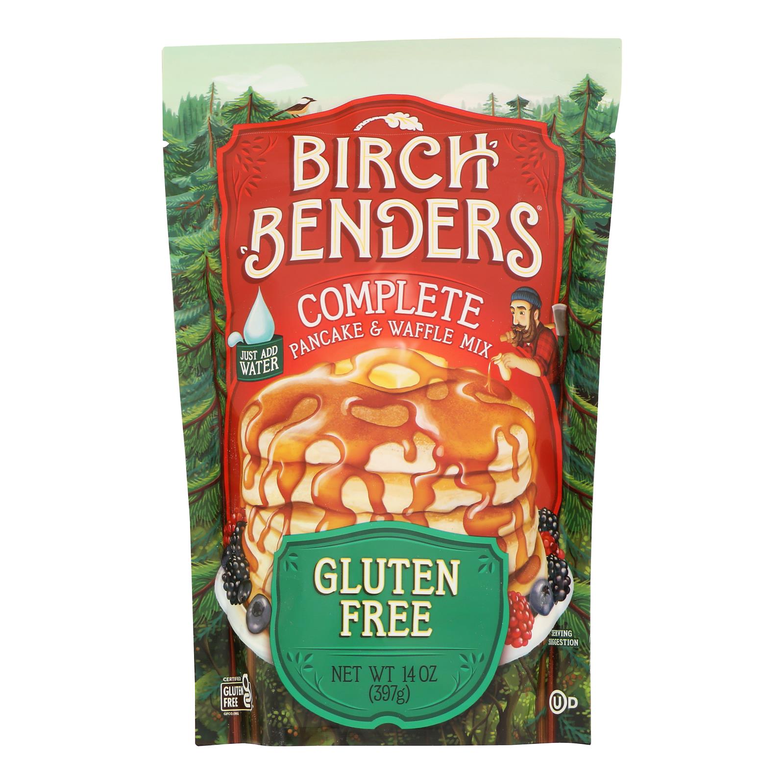 Birch Benders Pancake and Waffle Mix - Gluten Free - Case of 6 - 14 oz.