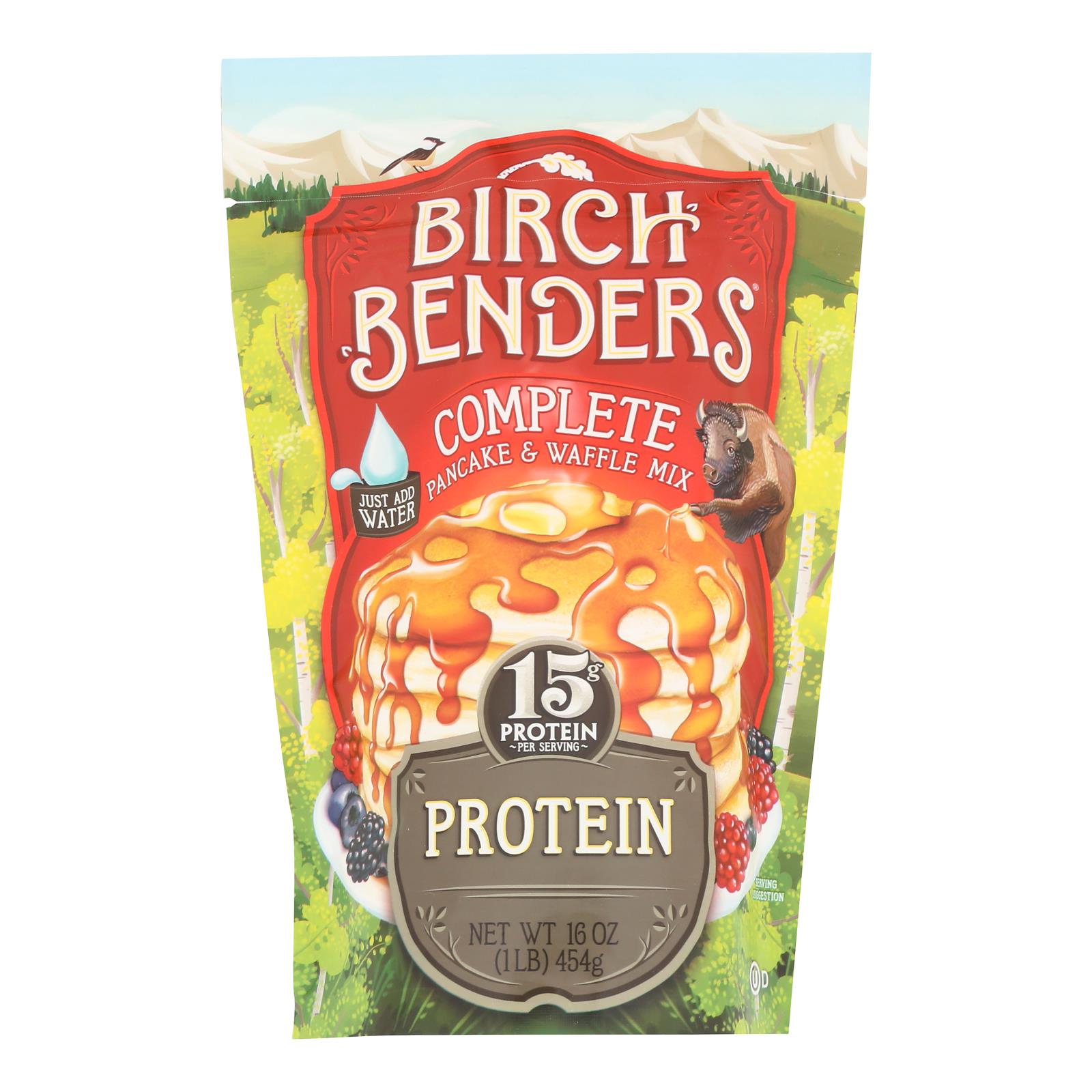 Birch Benders - Pancake and Waffle Mix - Protein - Case of 6 - 16 oz