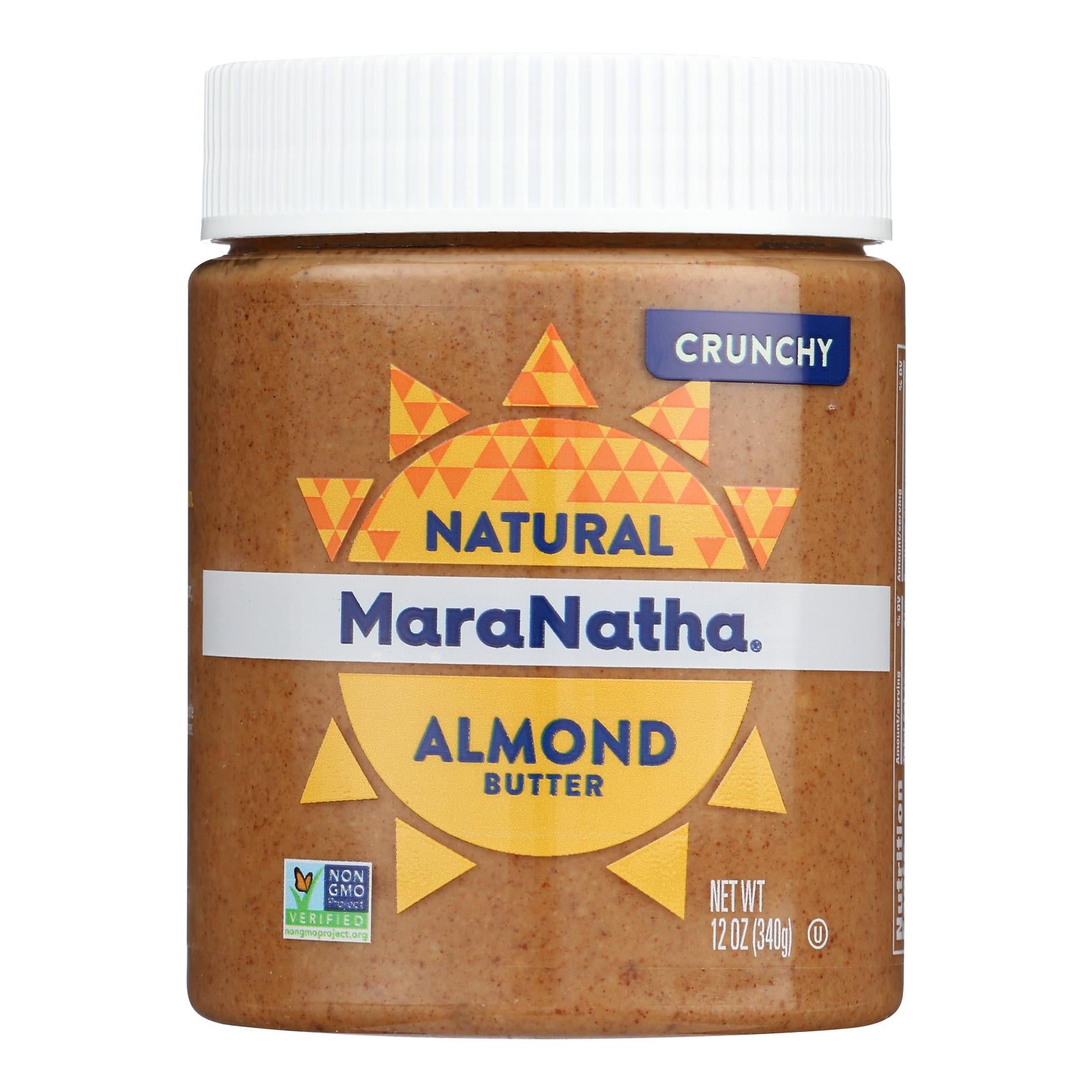 Maranatha Natural Foods Almond Butter - No Stir - Crunch - Case of 6 - 12 oz