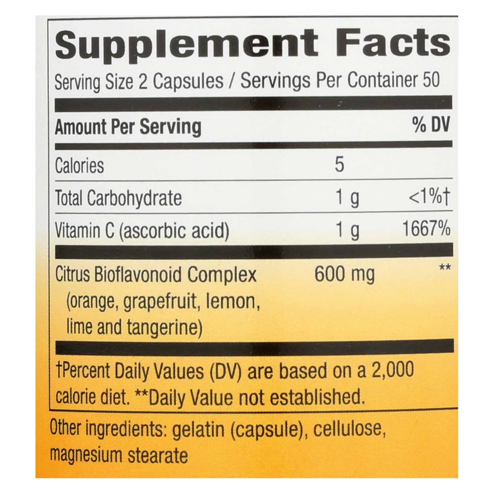 Nature's Way - Vitamin C-500 with Bioflavonoids - 500 mg - 100 Capsules