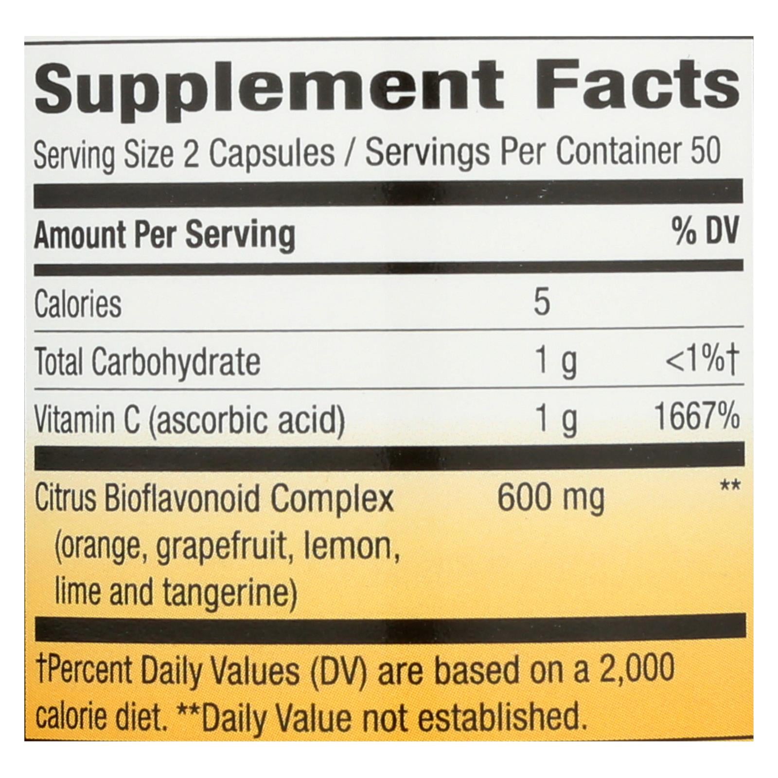 Nature's Way - Vitamin C-500 with Bioflavonoids - 500 mg - 100 Capsules