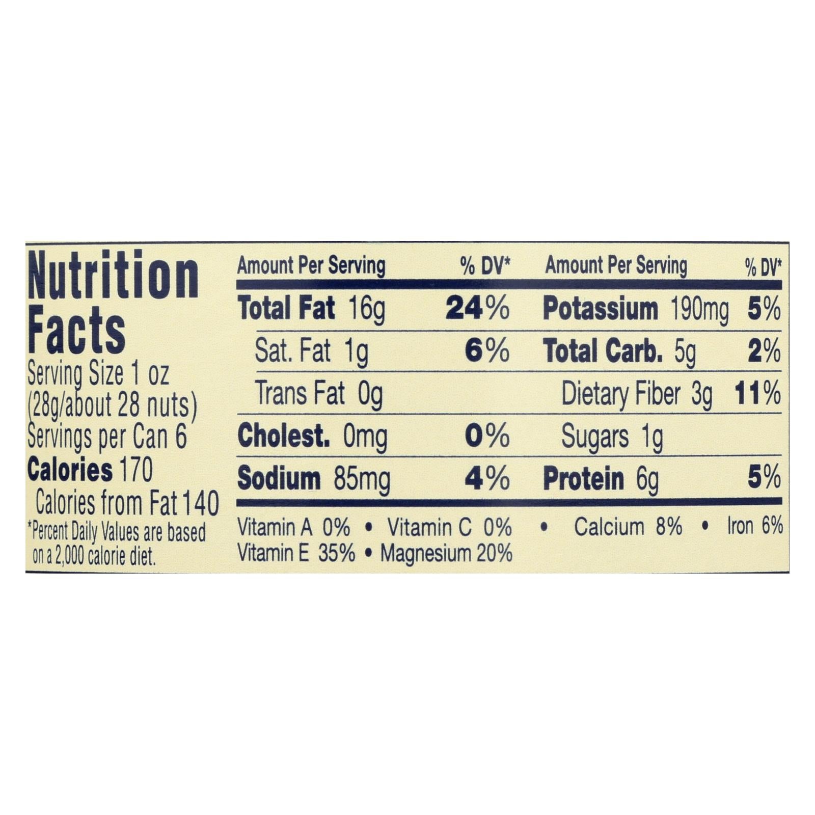 Blue Diamond Roasted Salted Almonds  - Case of 12 - 6 OZ