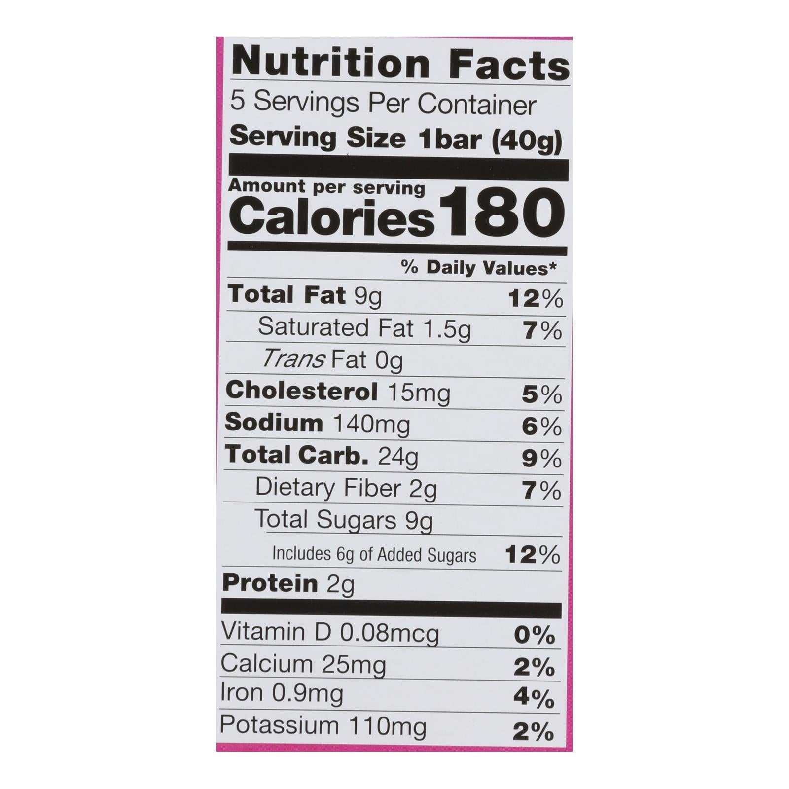 Pamela's Products - Oat Spice Whenever Bars - Raisin Walnut - Case of 6 - 1.41 oz.