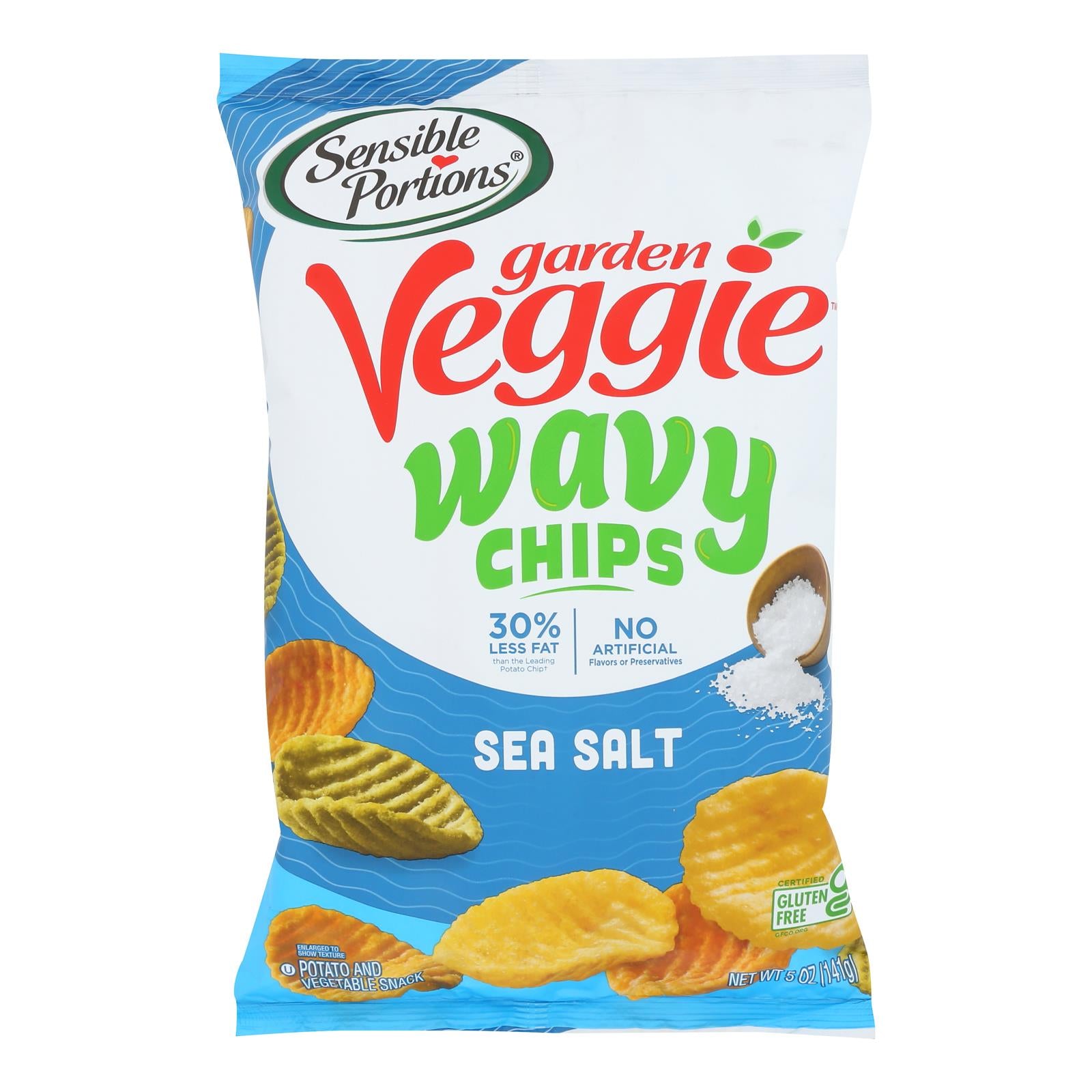 Sensible Portions - Veggie Chips - Sea Salt - Case of 12 - 5 oz.