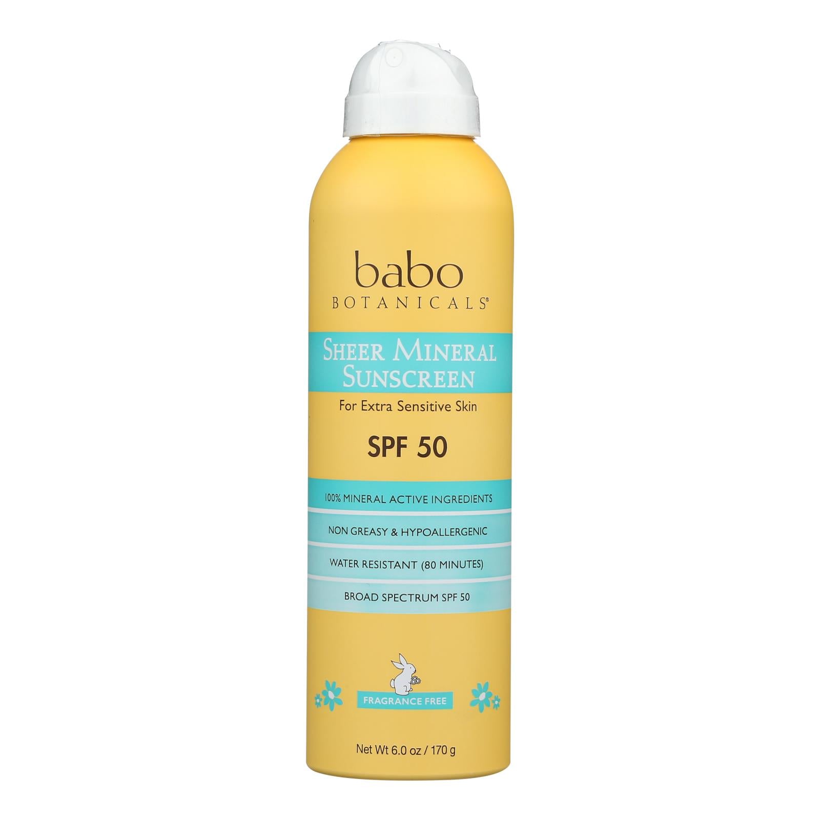 Babo Botanicals - Sunscrn Sheer Spry Spf 50 - 1 Each-6 OZ