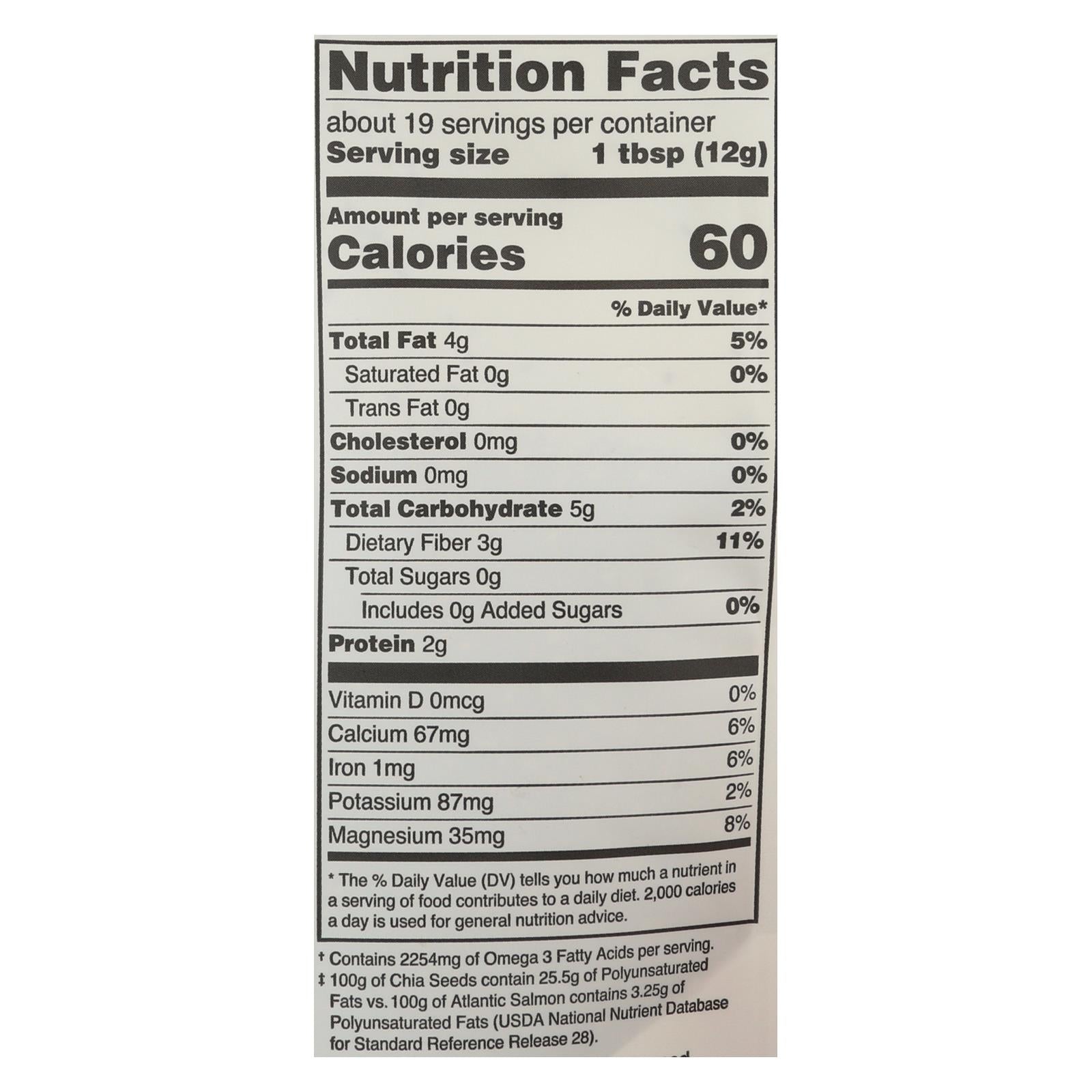 Navitas Naturals Chia Seeds - Organic - Raw - 8 oz - case of 12