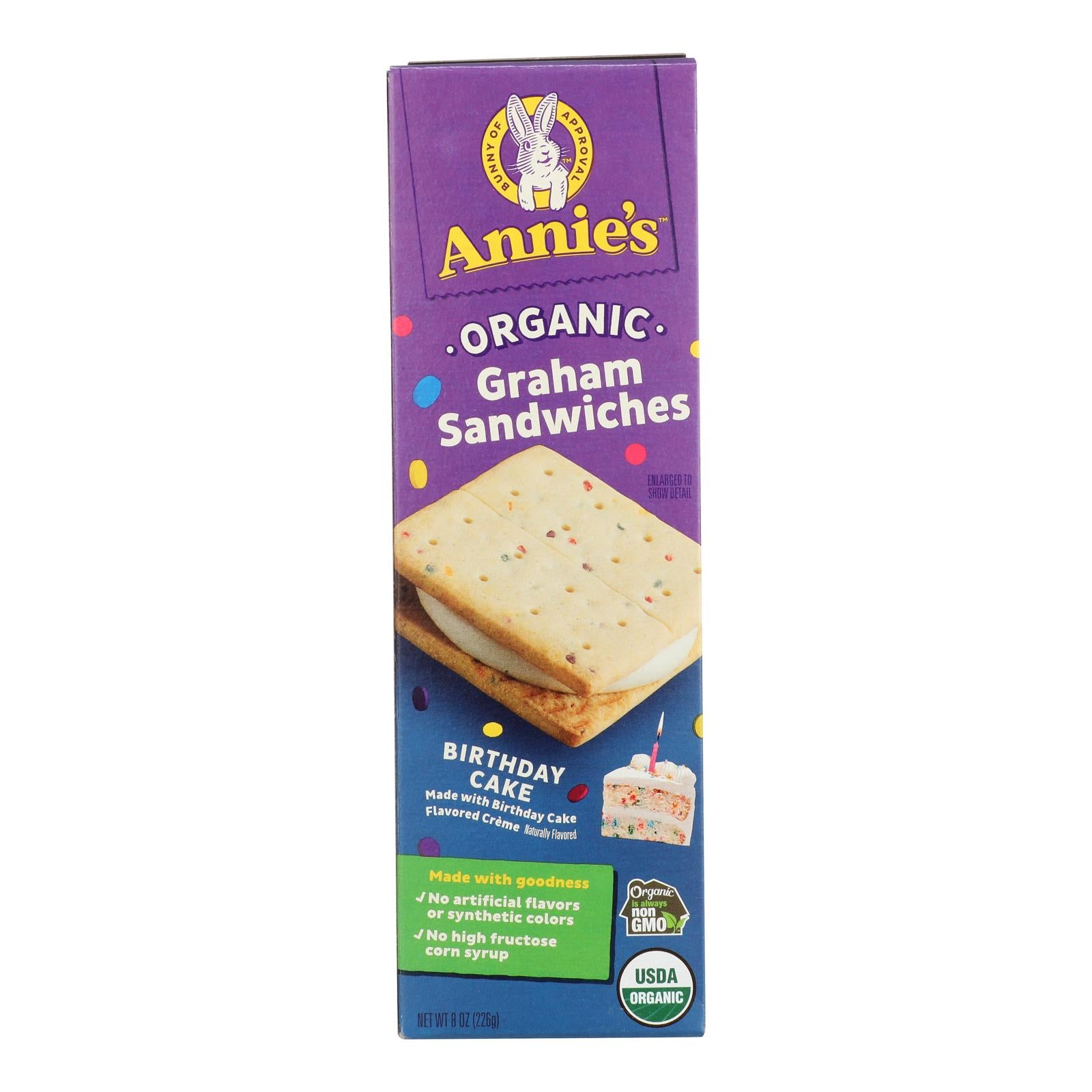 Annie's Homegrown - Grm Sandwich Bday Cake - Case of 6-8 OZ