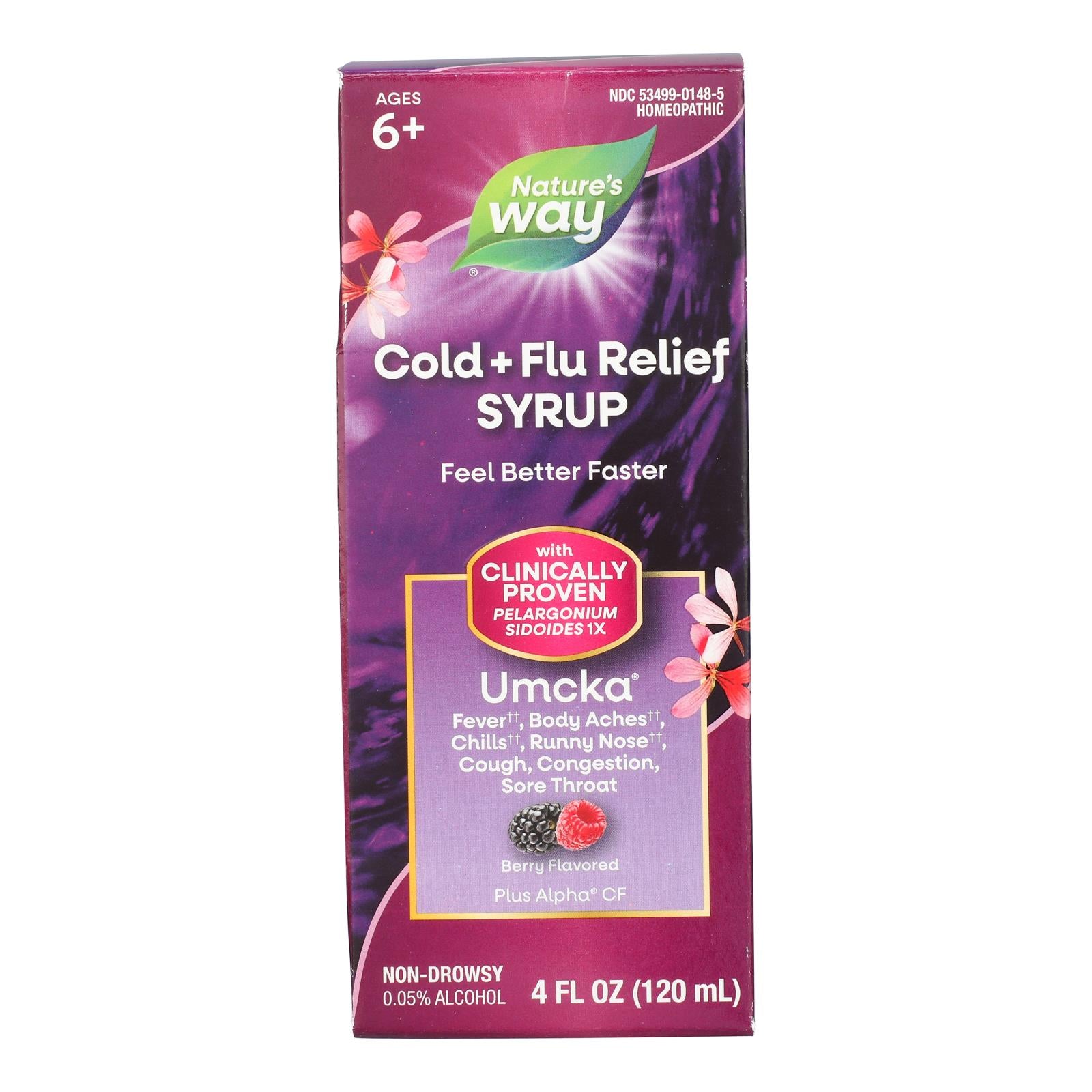 Nature's Way - Umcka Cold and Flu Sugar-Free Syrup Berry - 4 fl oz