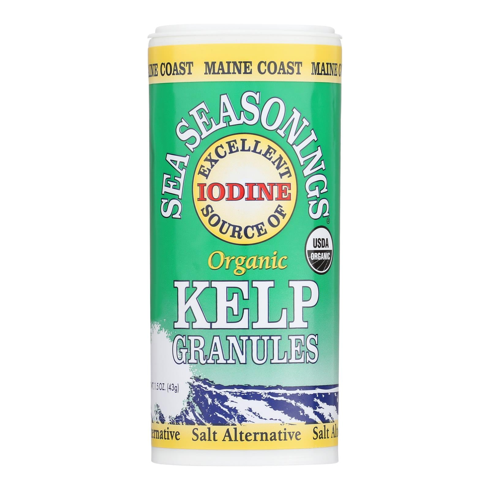 Maine Coast Organic Sea Seasonings - Kelp Granules - 1.5 oz Shaker