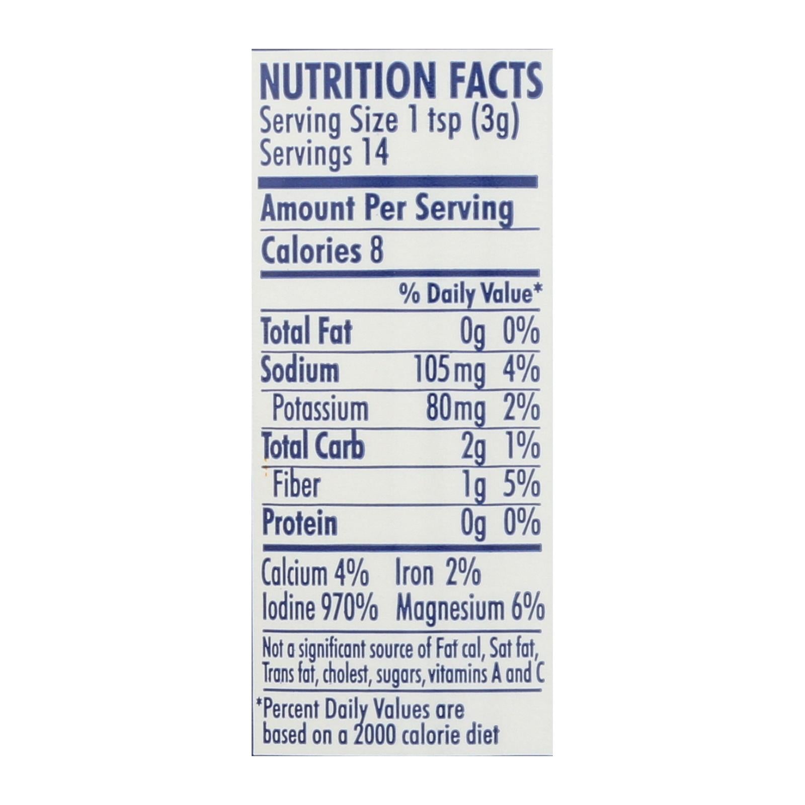 Maine Coast Organic Sea Seasonings - Kelp Granules - 1.5 oz Shaker