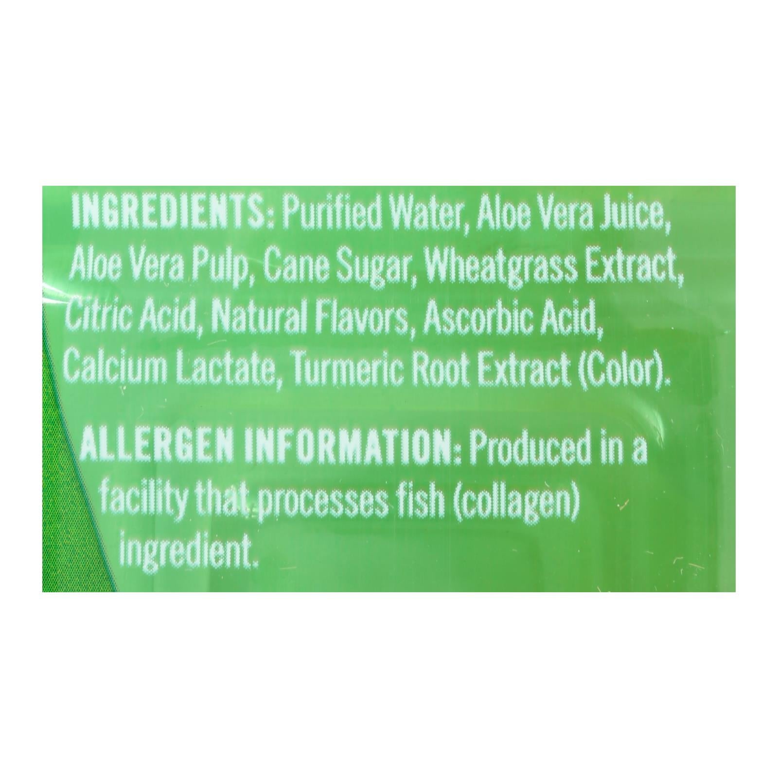 Alo Original Awaken Aloe Vera Juice Drink  - Wheatgrass - Case of 12 - 16.9 fl oz.
