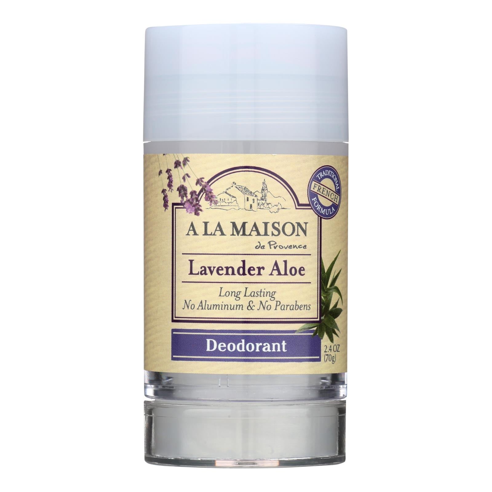 A La Maison Lavender Aloe Deodorant, 2.4 Oz - Natural, Aluminum-Free, Cruelty-Free Comfort