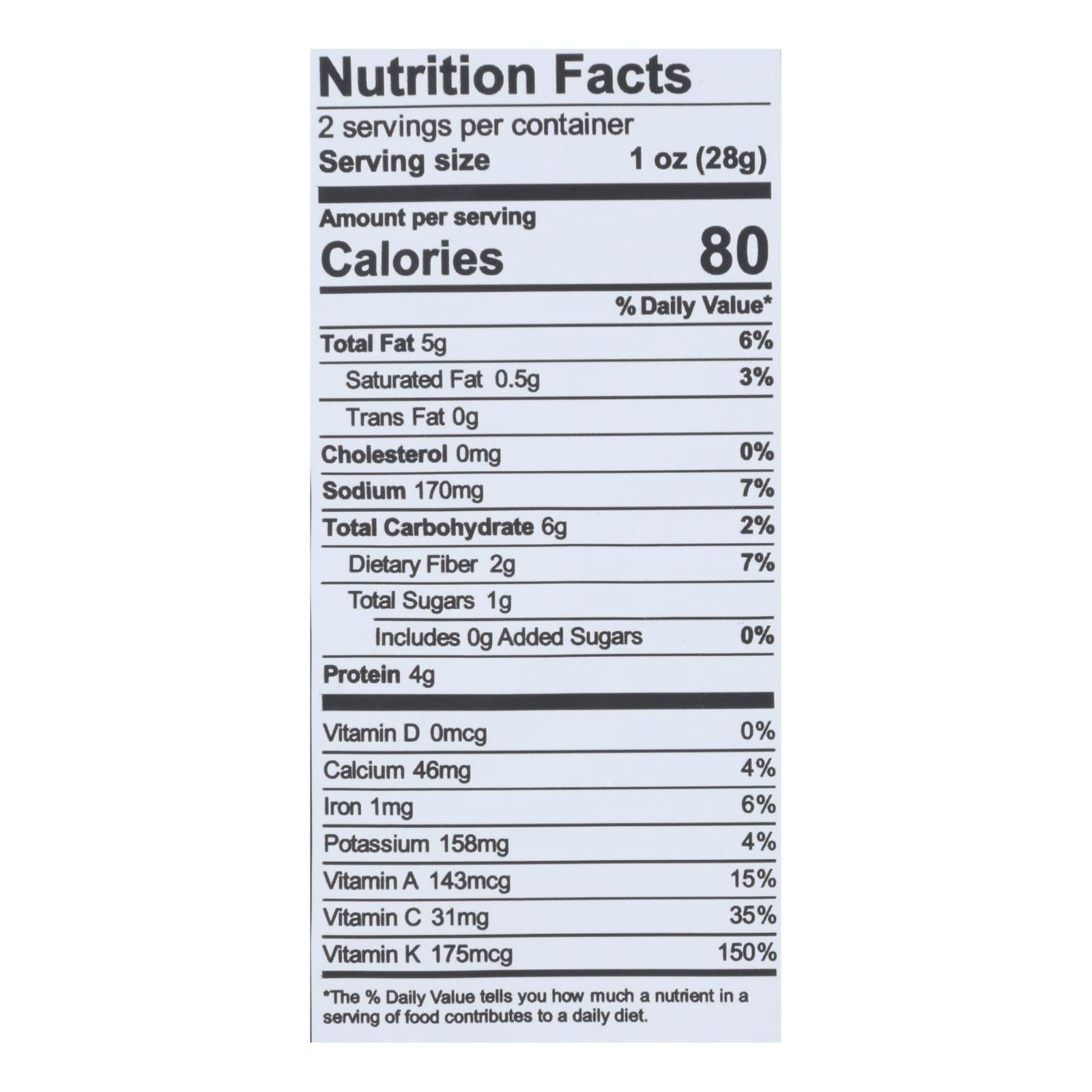 Brad's Plant Based - Crunchy Kale - Cheeze It Up - Case of 12 - 2 oz.