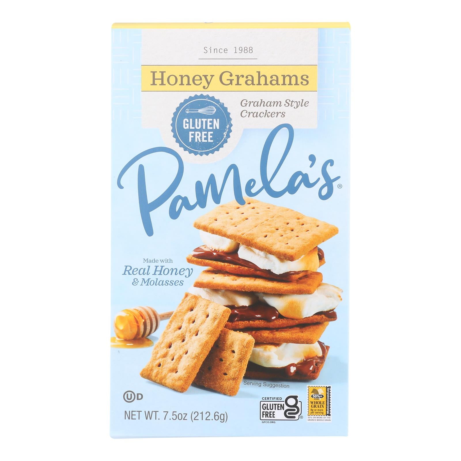 Pamela's Products - Graham Style Crackers - Honey - Case of 6 - 7.5 oz.