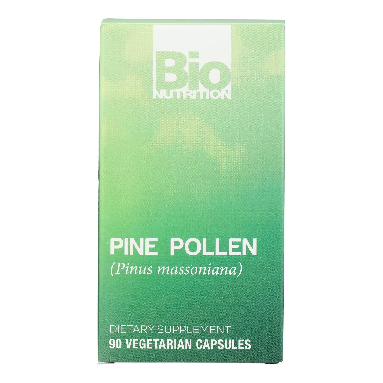 Bio Nutrition Pine Pollen Capsules - 90 VCAPs, Cracked Cell Wall for Enhanced Digestion & Vitality
