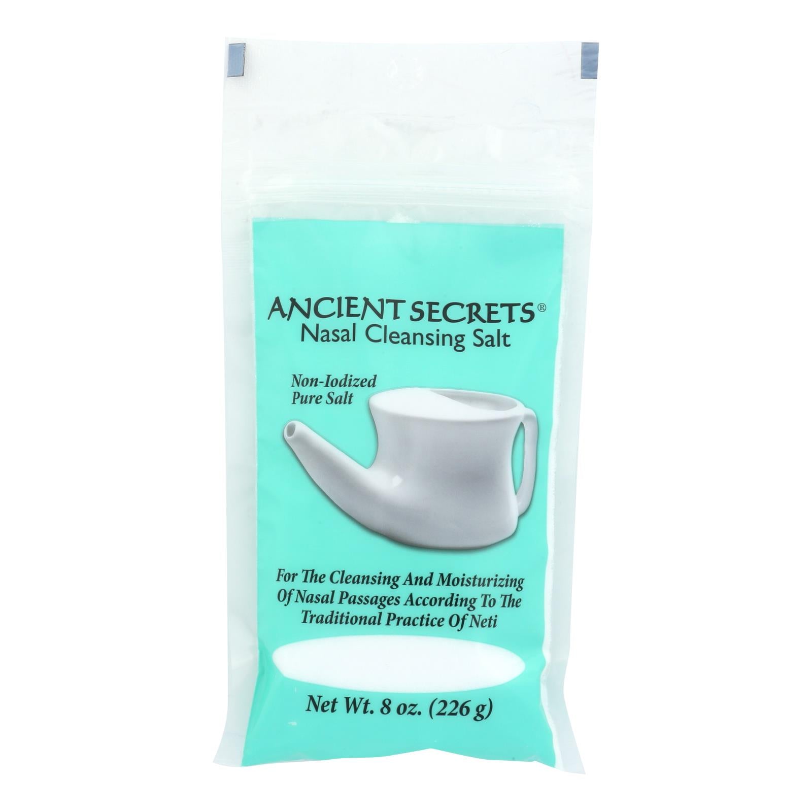 Ancient Secrets 8 Oz Nasal Cleansing Salt - Pure Himalayan Salt for Nasal Irrigation & Wellness