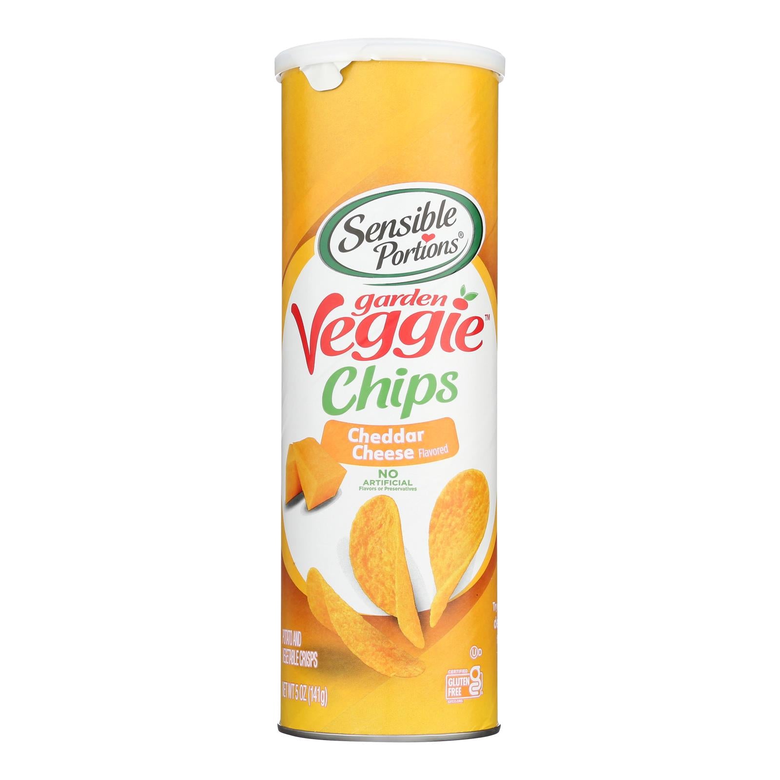 Sensible Portions, Garden Veggie Chips, Cheddar Cheese - Case of 12 - 5 OZ