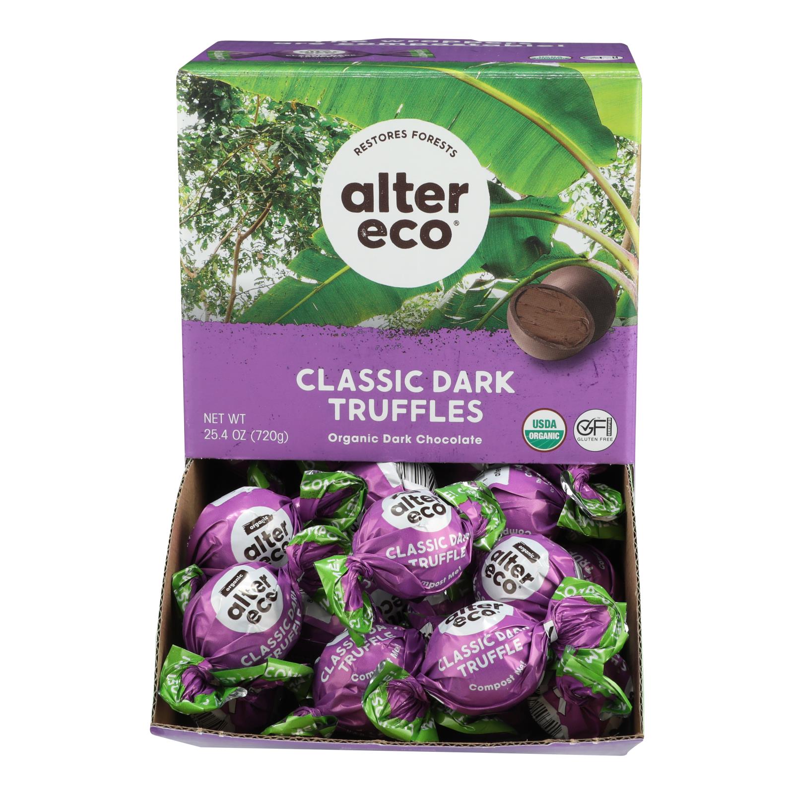 Alter Eco Americas Organic Truffles - Sea Salt - .42 oz - Case of 60