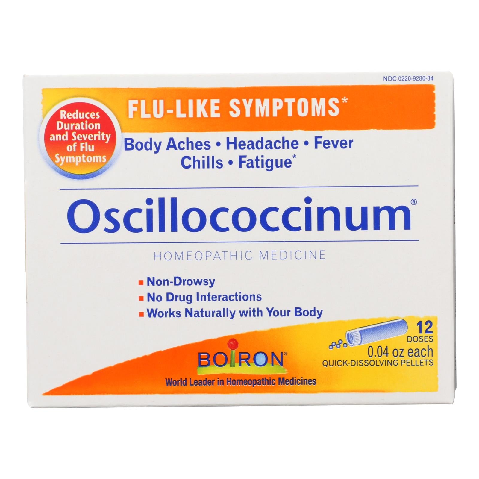 Boiron Oscillococcinum Homeopathic Remedy for Cold & Flu Symptoms - 12 Doses