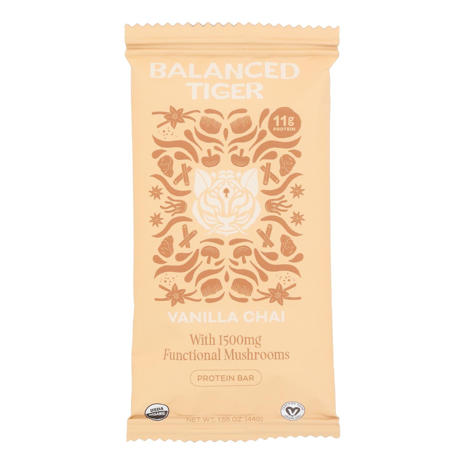 Balanced Tiger - Bar Partner Reishi Vanilla Chai - Case of 12 - 1.55 ounces