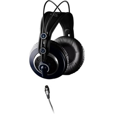 AKG Semi-Open Circumaural Headphones with Detachable Cable & Velvet Ear Pads - Stage Blue