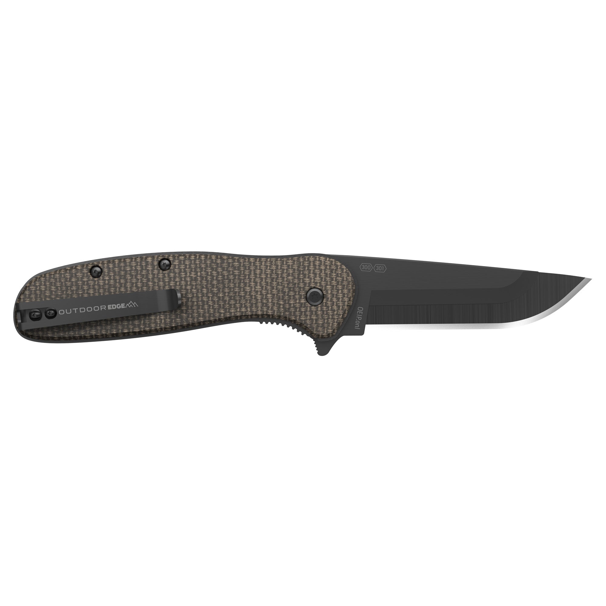 Outdoor Edge RazorSafe VX2 G10 Folding Knife with 3" Blade and Reversible Pocket Clip, Green