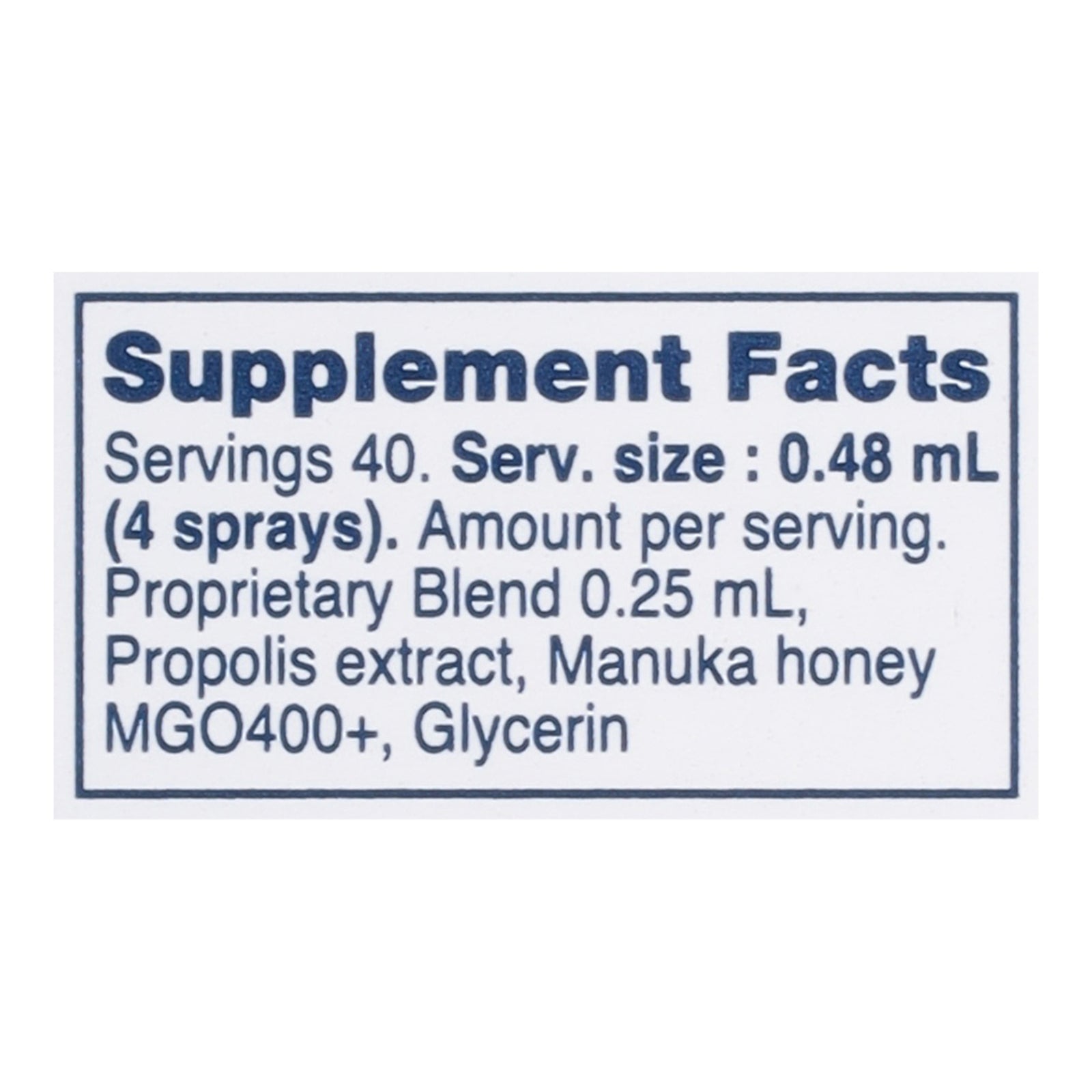 Manuka Health - Spray Thrt Hny Propolis - EA of 1-.67 FZ
