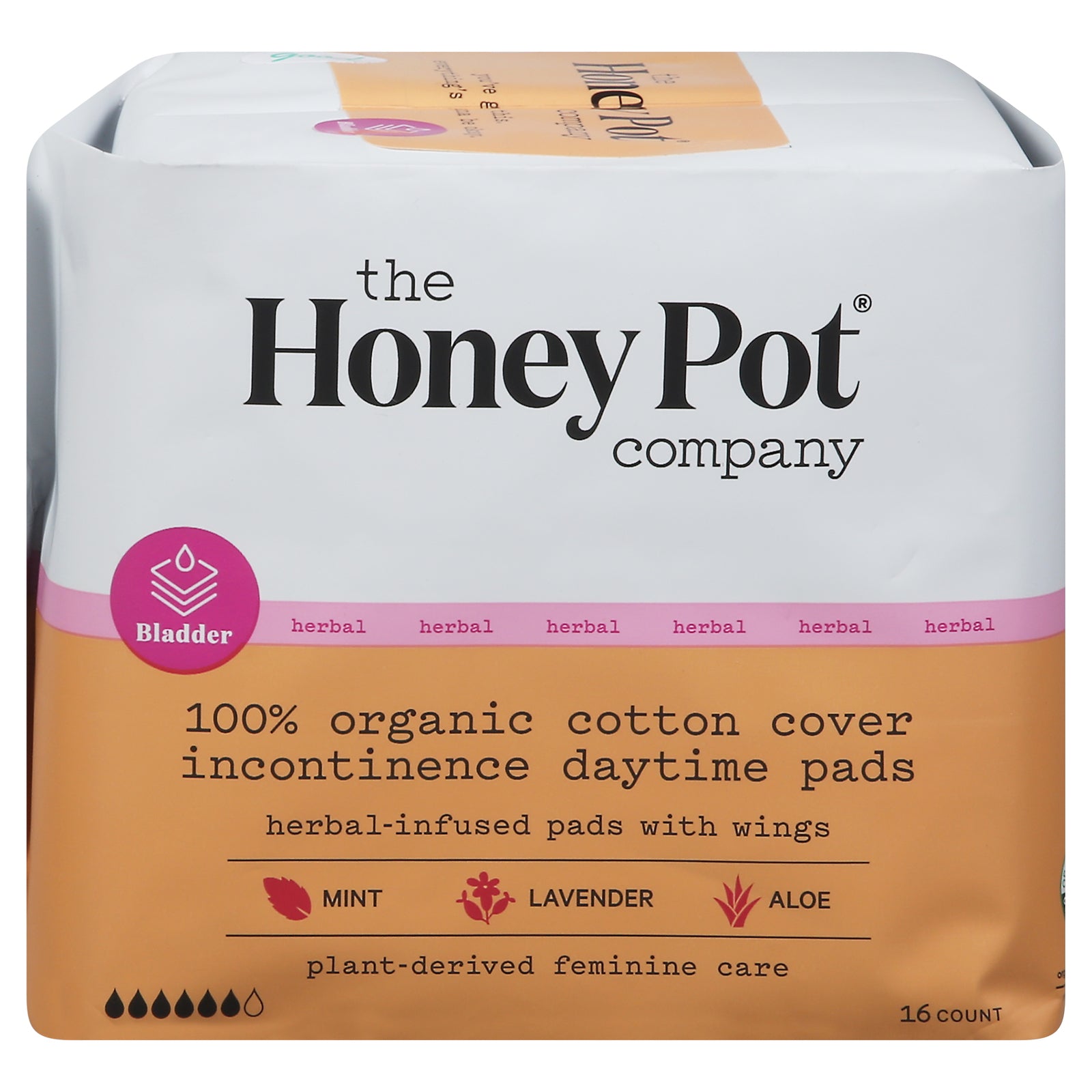 The Honey Pot - Pad Incontnce Daytm Hrbl - EA of 1-16 CT