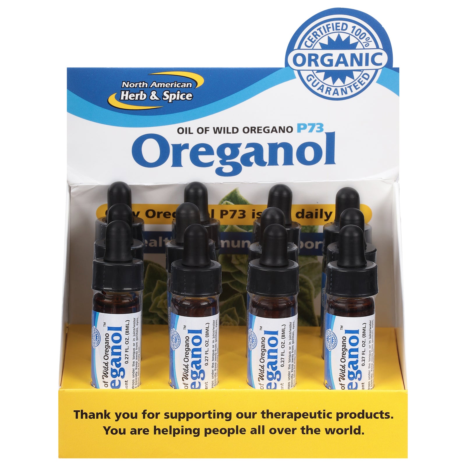 North American Herb and Spice Display Travel Oreganol - Case of 12 - .25 oz