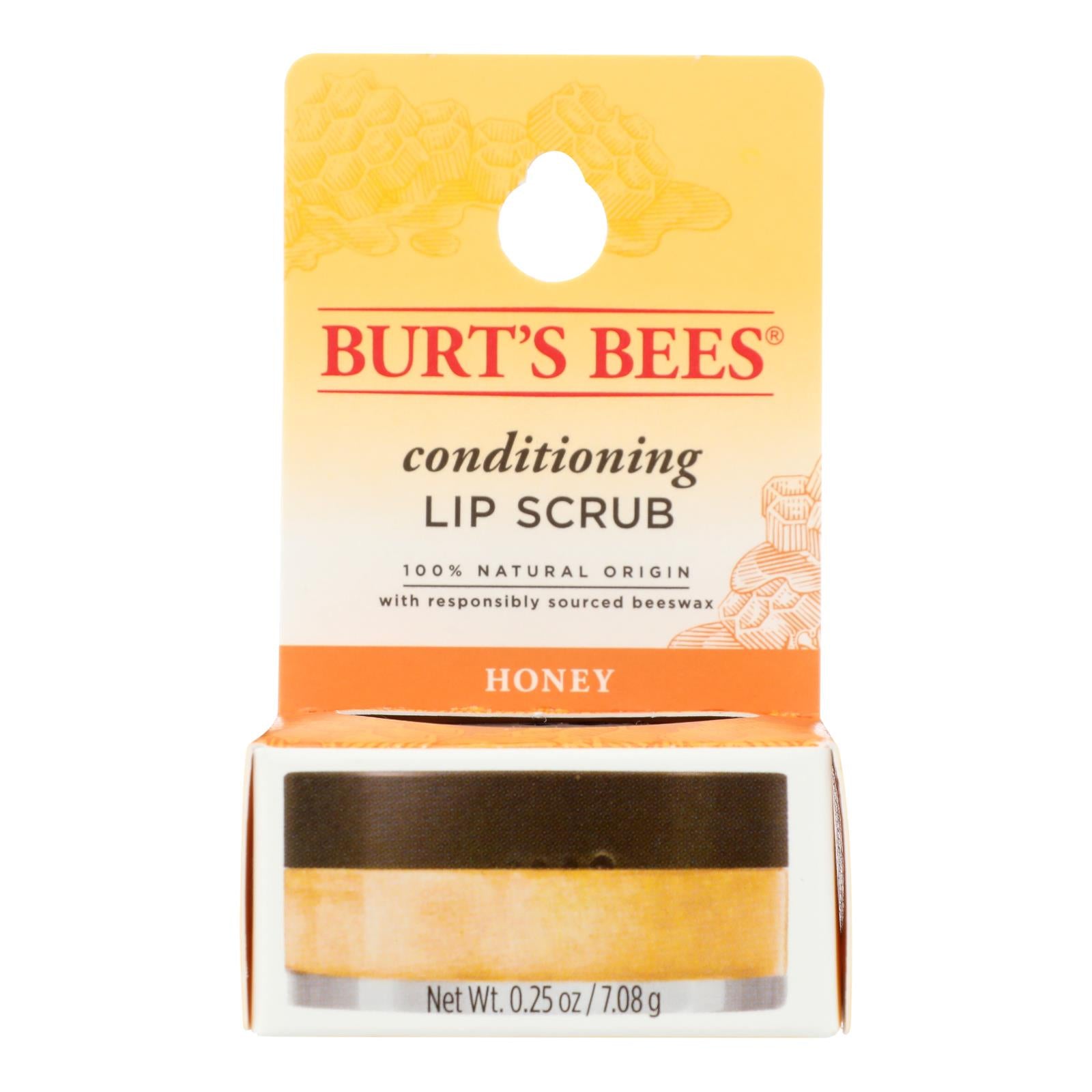 Burt's Bees Conditioning Lip Scrub With Honey - Case of 4 - .25 OZ