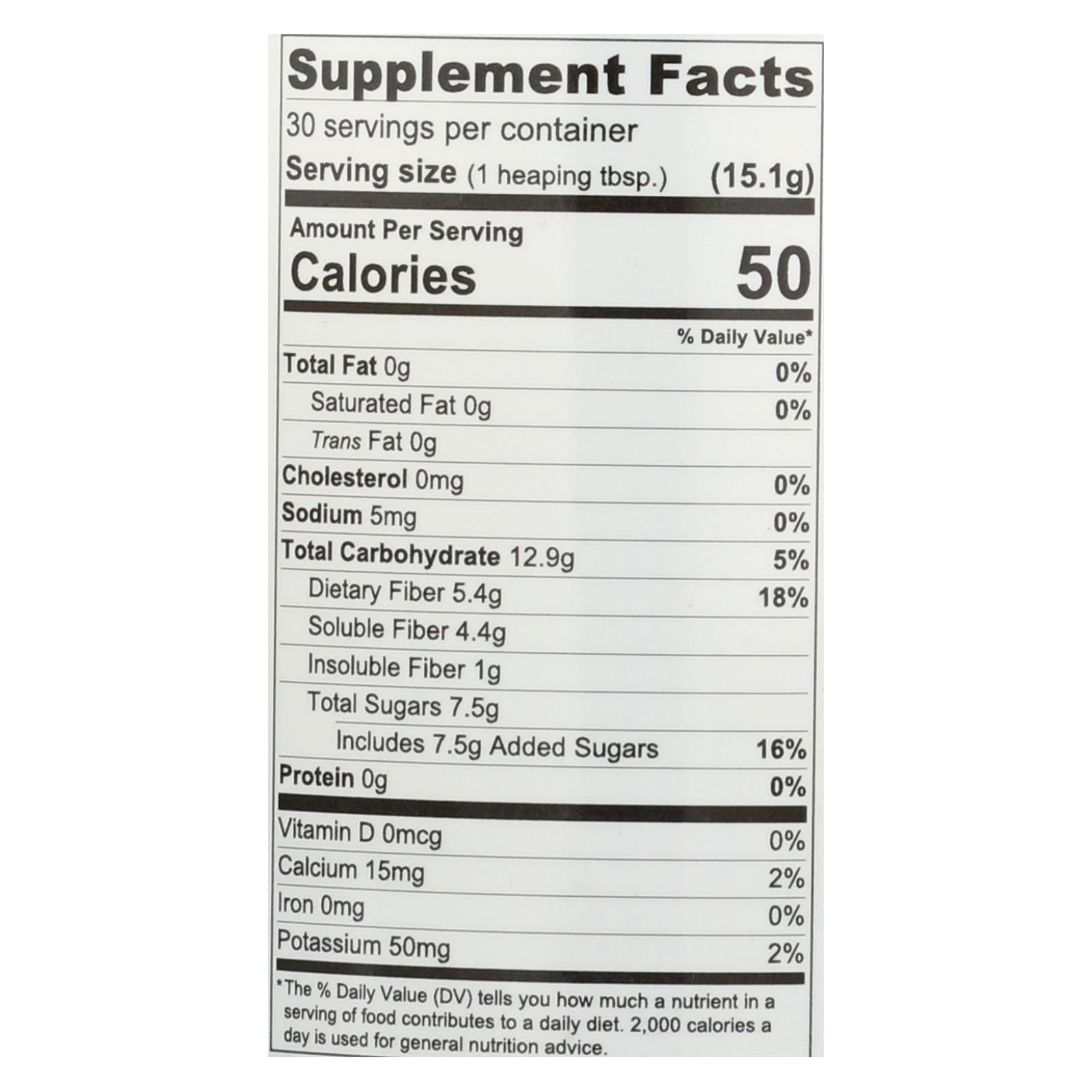 Yerba Prima Daily Fiber Formula, Orange Flavor  - 1 Each - 16 OZ